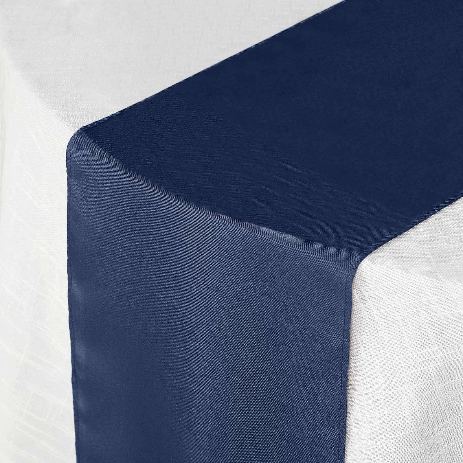 Polyester 12"x108" Table Runner Navy Blue - Durable & Wrinkle-Resistant Table Decor