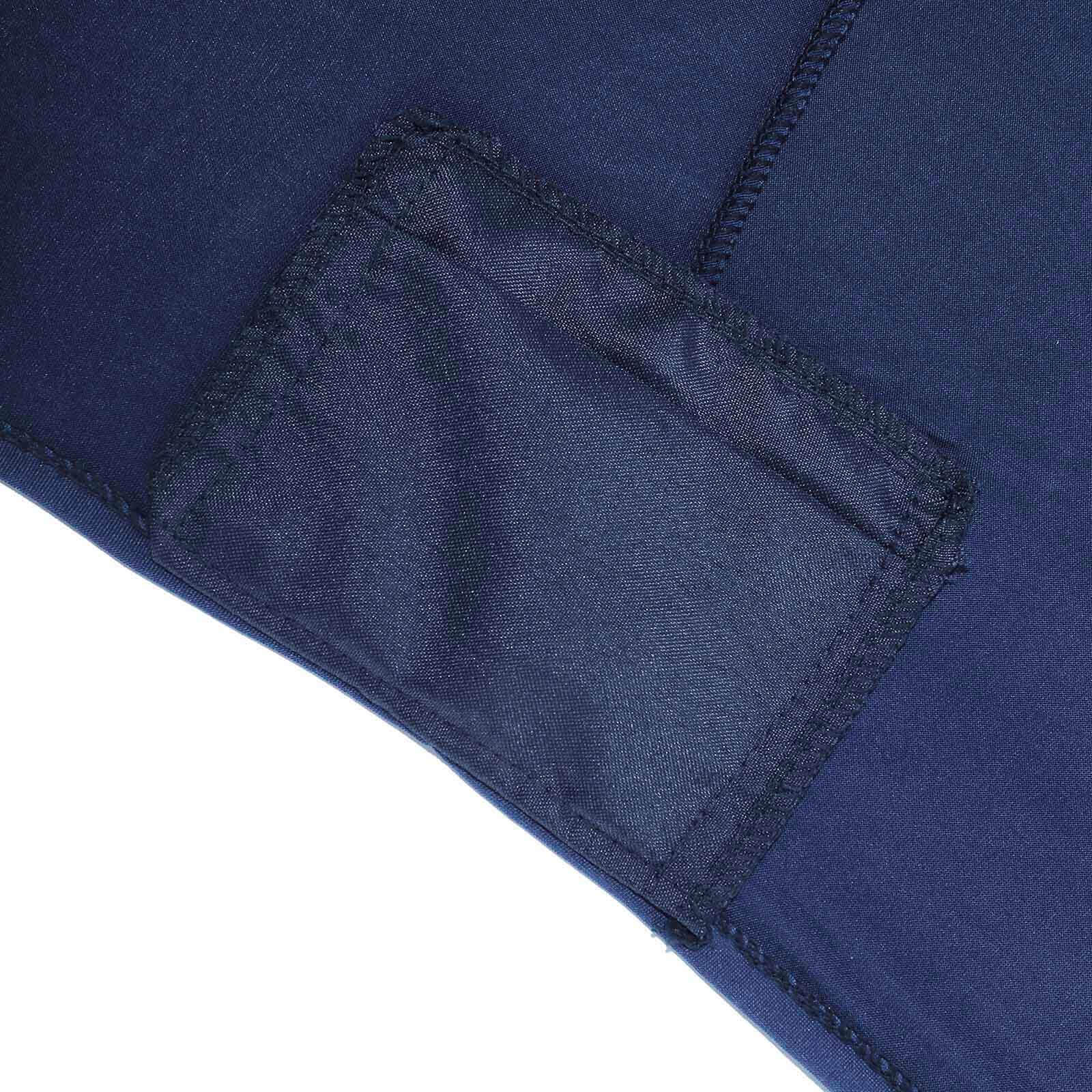 Stretch Spandex 96"x30" Rectangle Table Cover Navy Blue - Durable Form-Fitting Tablecloth