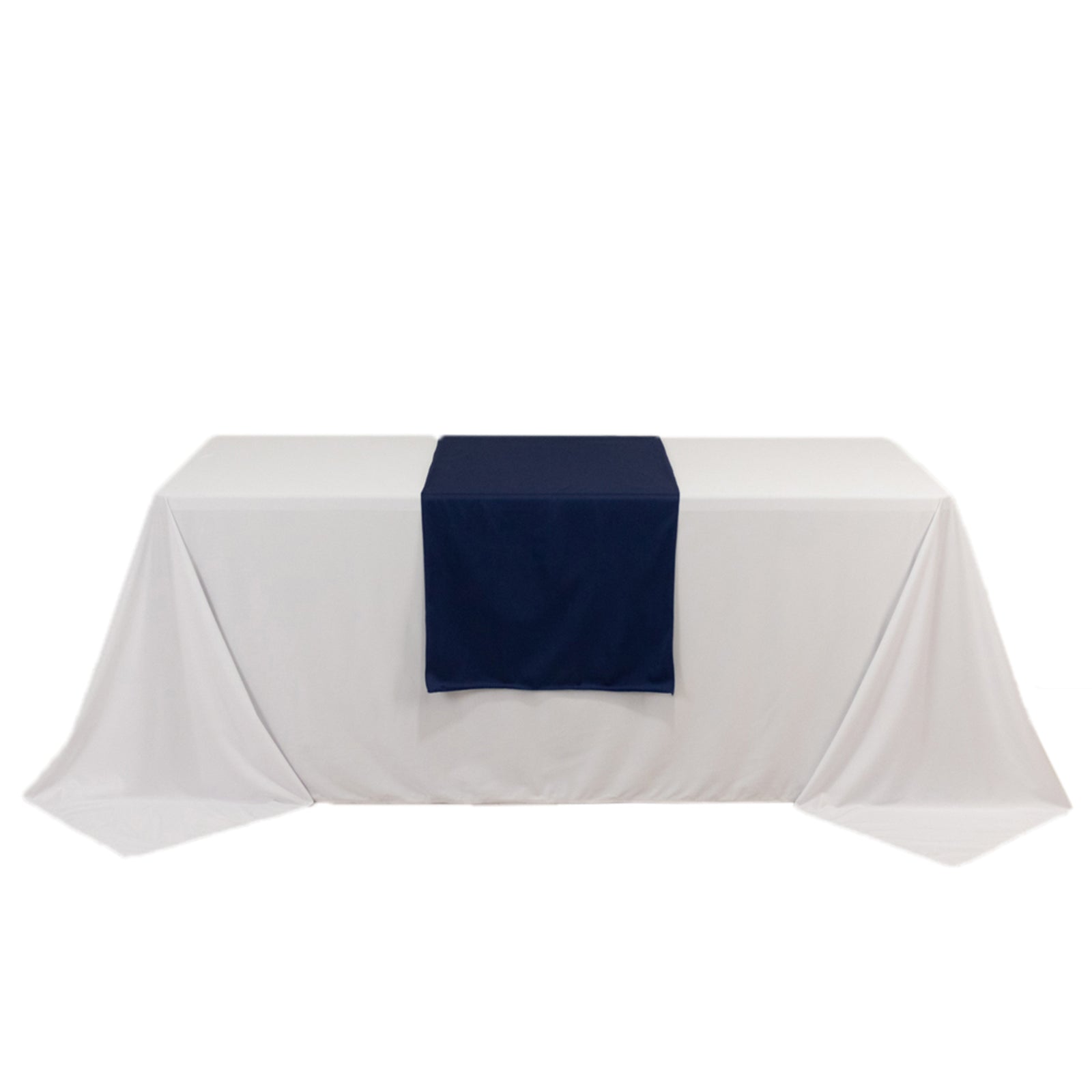 Wide Polyester 24"x72" Table Runner Navy Blue - Durable Trade Show Table Linen