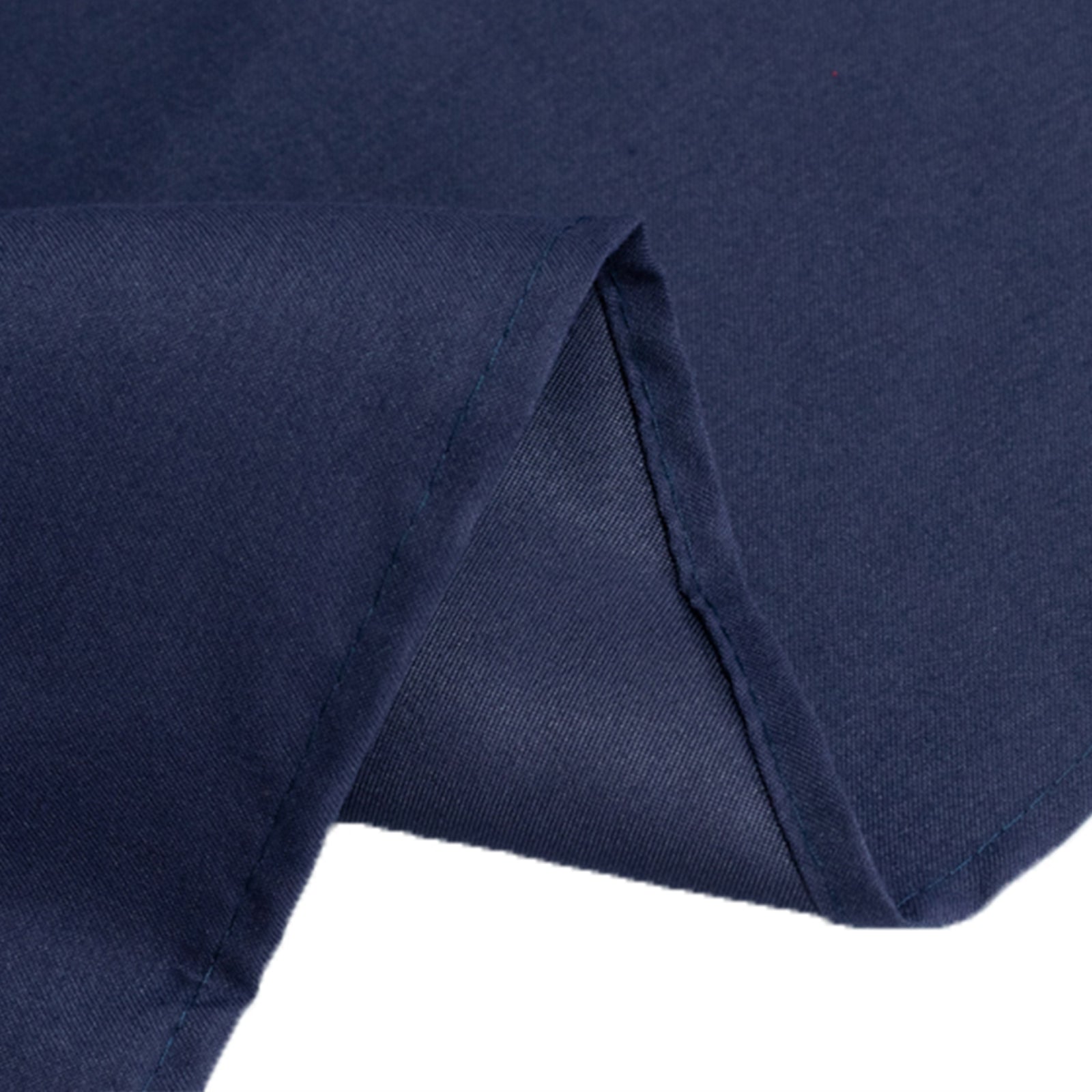 Cotton Blend 108" Round Tablecloth Navy Blue - Wrinkle-Resistant Design
