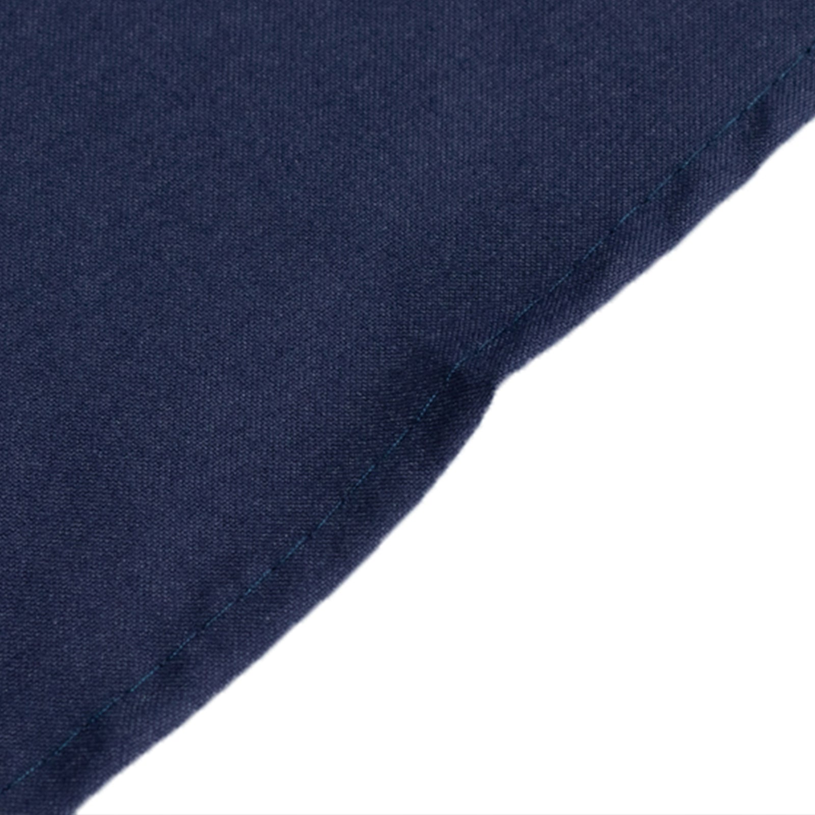 Cotton Blend 108" Round Tablecloth Navy Blue - Wrinkle-Resistant Design