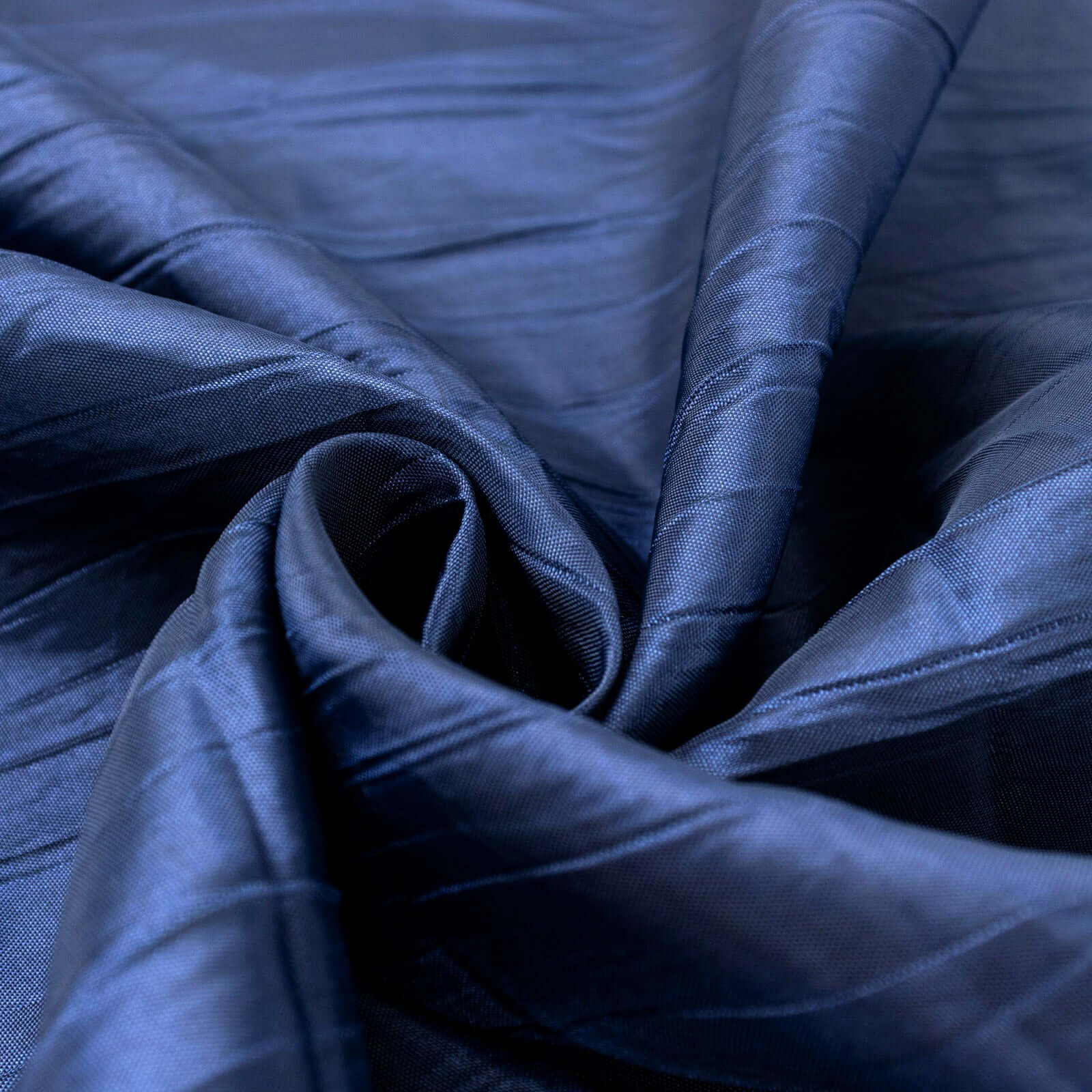 54"x10 Yards Navy Blue Accordion Crinkle Taffeta Fabric Bolt