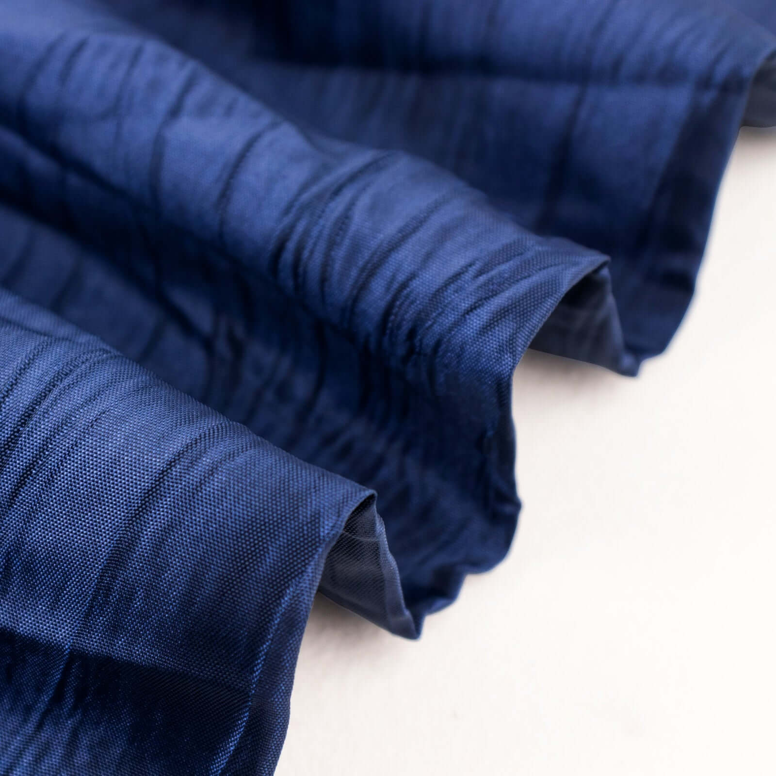 54"x10 Yards Navy Blue Accordion Crinkle Taffeta Fabric Bolt