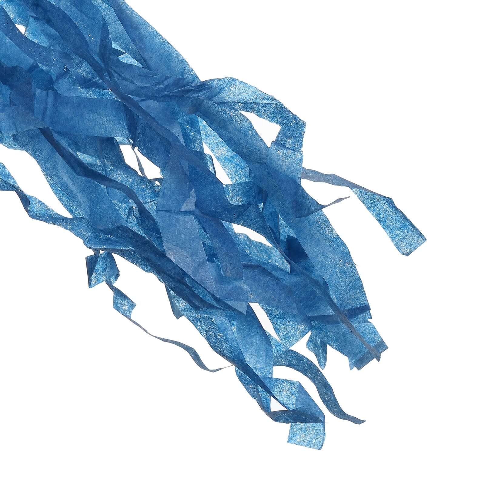 12 Pack Pre-Tied Navy Blue Paper Fringe Tassels With Garland String Hanging Streamer Banner