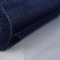 12"x100 Yards Navy Blue Tulle Fabric Bolt, Sheer Fabric Spool Roll For Crafts