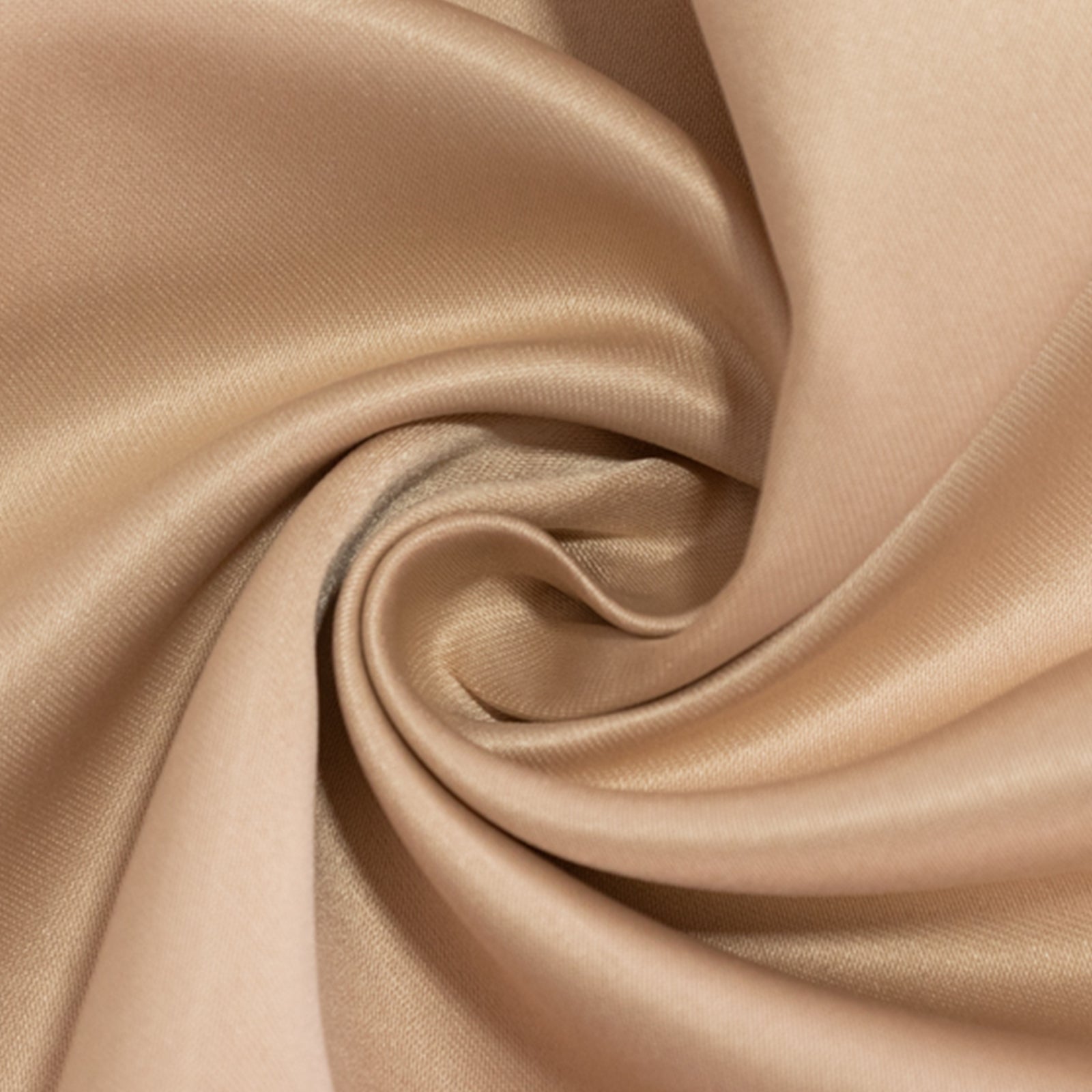 Lamour Satin 120" Round Tablecloth Nude - Seamless Table Cover with Soft Tempered Sheen
