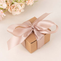 50 Yards 1.5" Nude Single Face Decorative Satin Ribbon