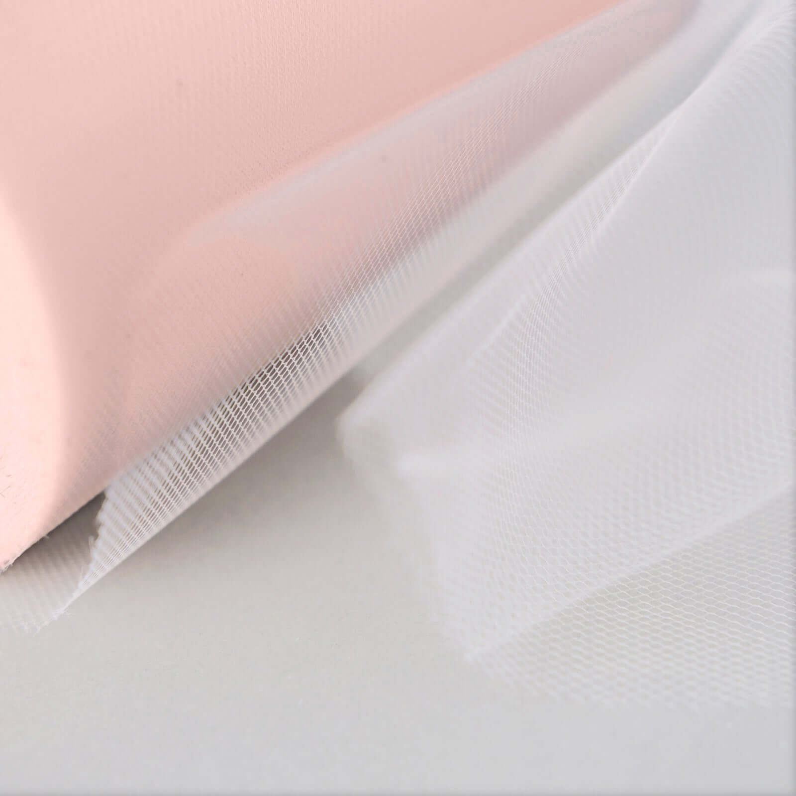 6"x100 Yards Blush Tulle Fabric Bolt, Sheer Fabric Spool Roll For Crafts