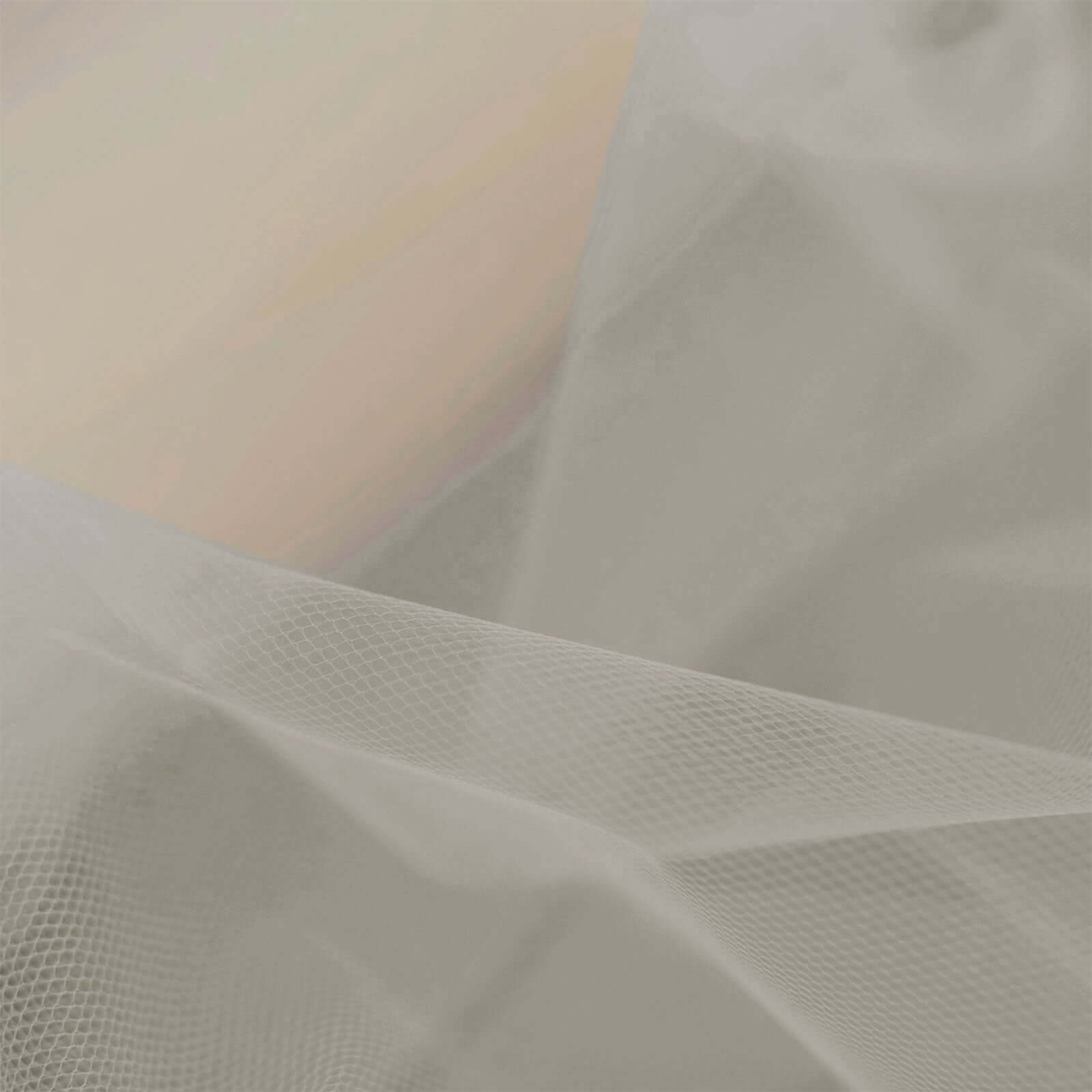 18"x100 Yards Beige Tulle Fabric Bolt, Sheer Fabric Spool Roll For Crafts