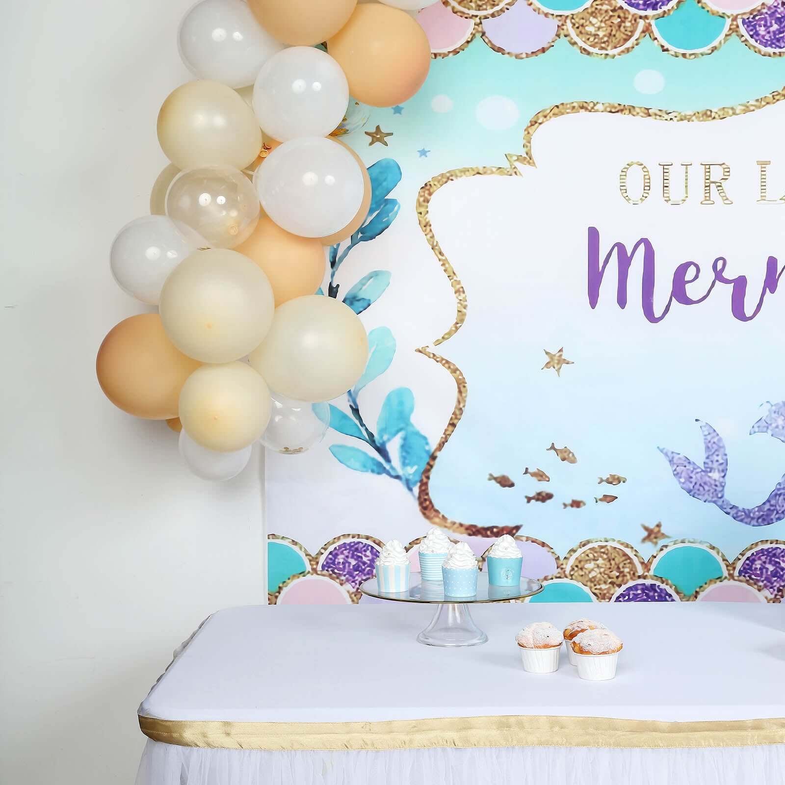 5ftx7ft "Our Little Mermaid" Print Vinyl Photo Shoot Backdrop