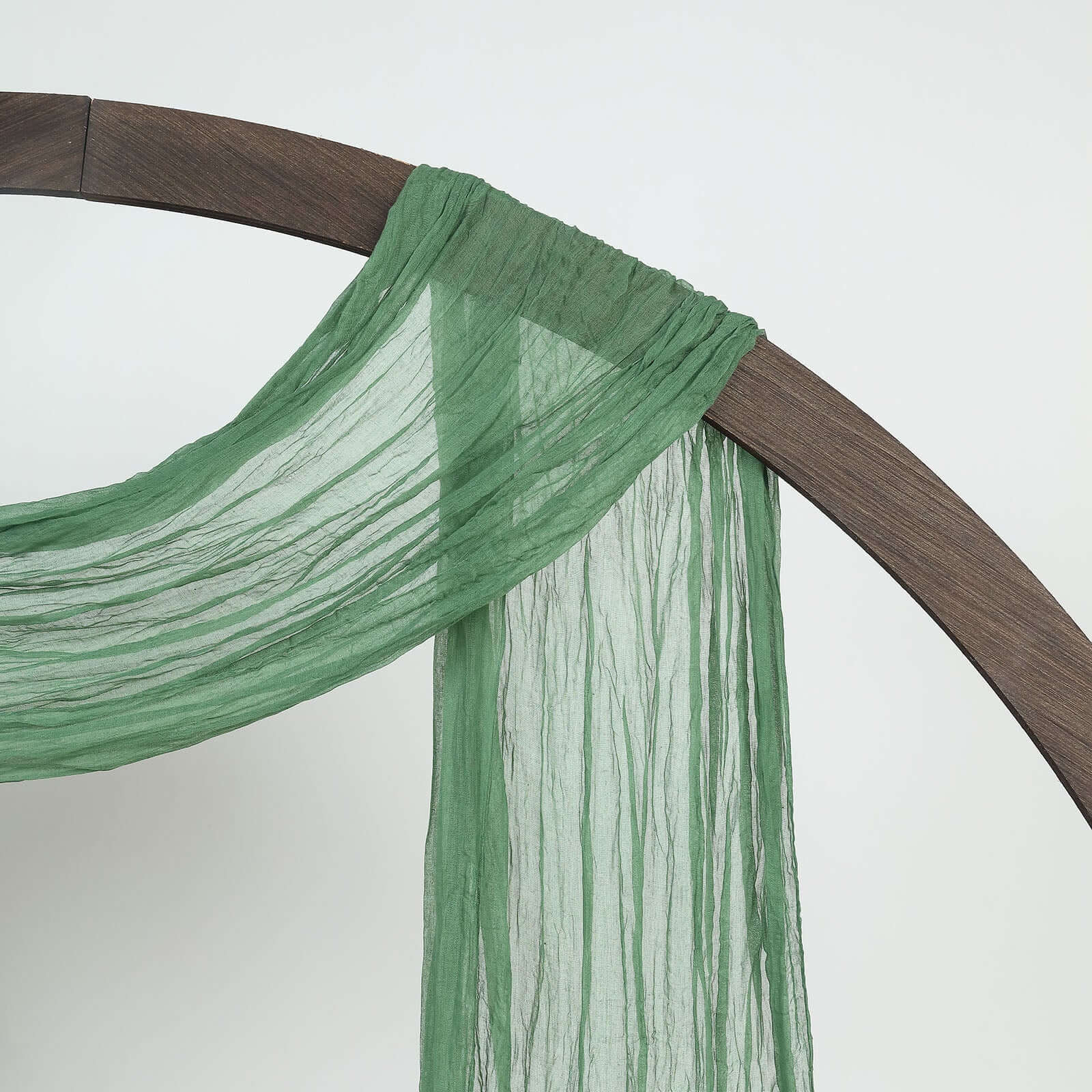 20ft Olive Green Gauze Cheesecloth Fabric Wedding Arch Drapery, Window Scarf Valance, Boho Decor Arbor Curtain Panel