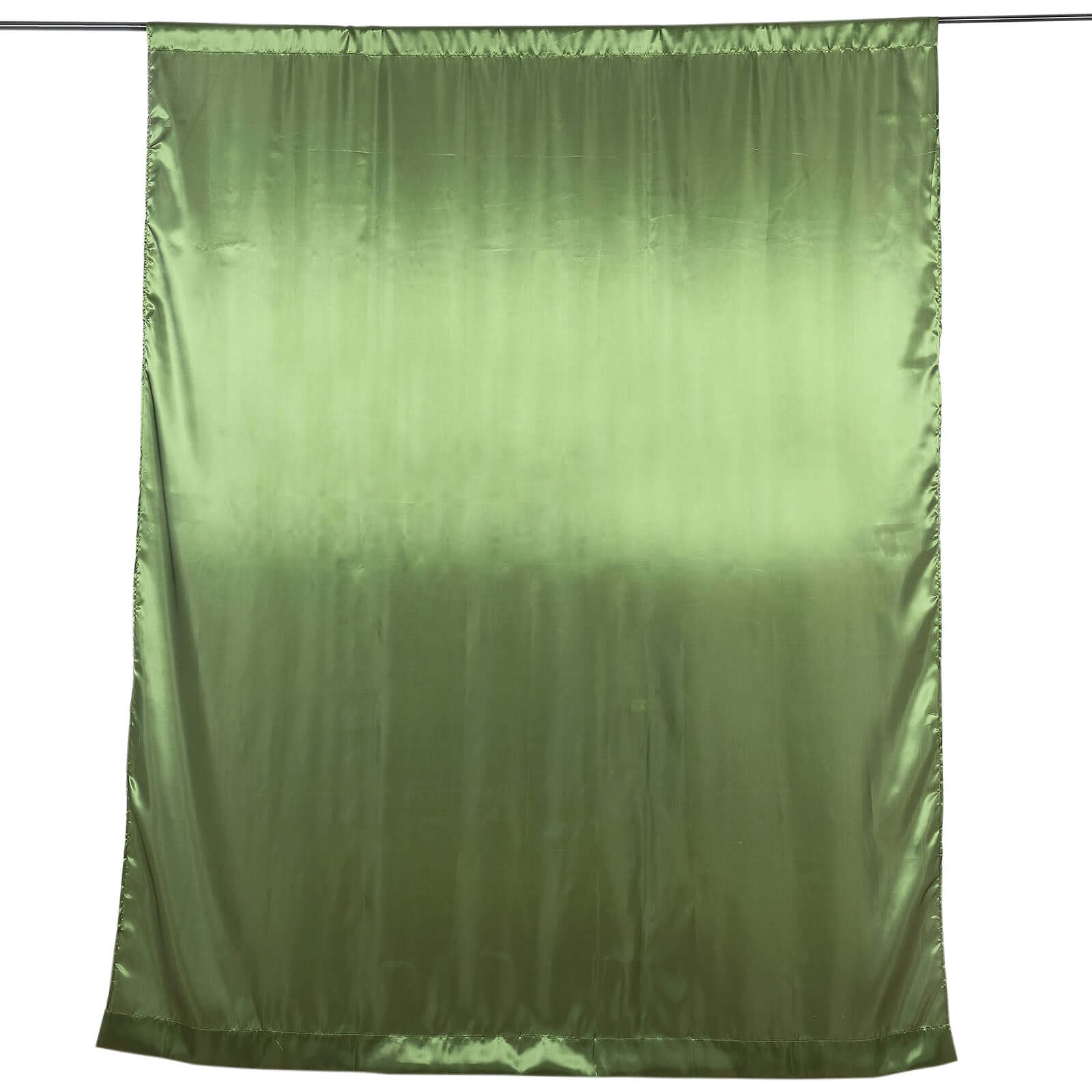 8ftx10ft Olive Green Satin Event Curtain Drapes, Backdrop Event Panel
