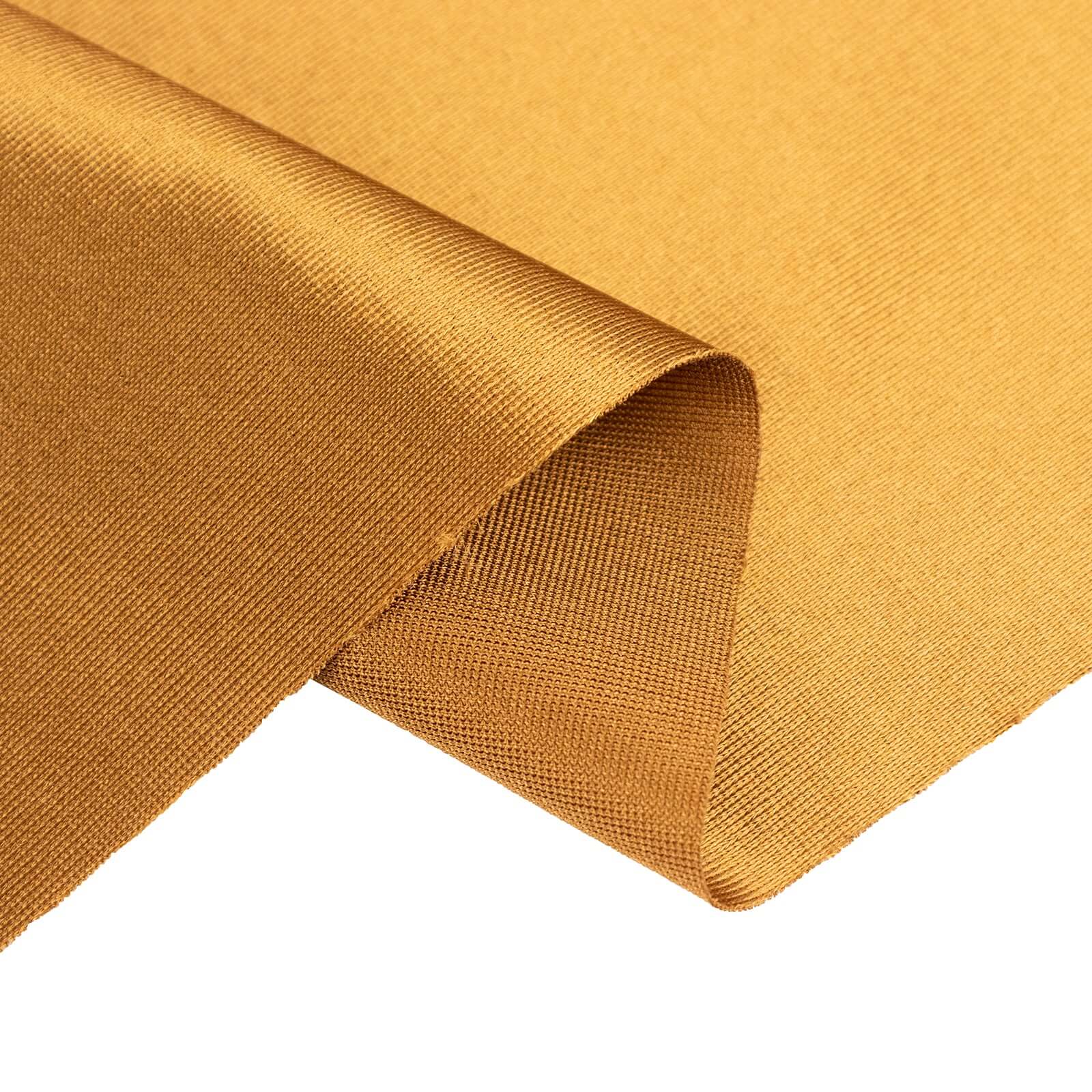 Shimmer Gold Premium Scuba Polyester Fabric Roll, Wrinkle Free DIY Craft Fabric Bolt- 60"x10 Yards