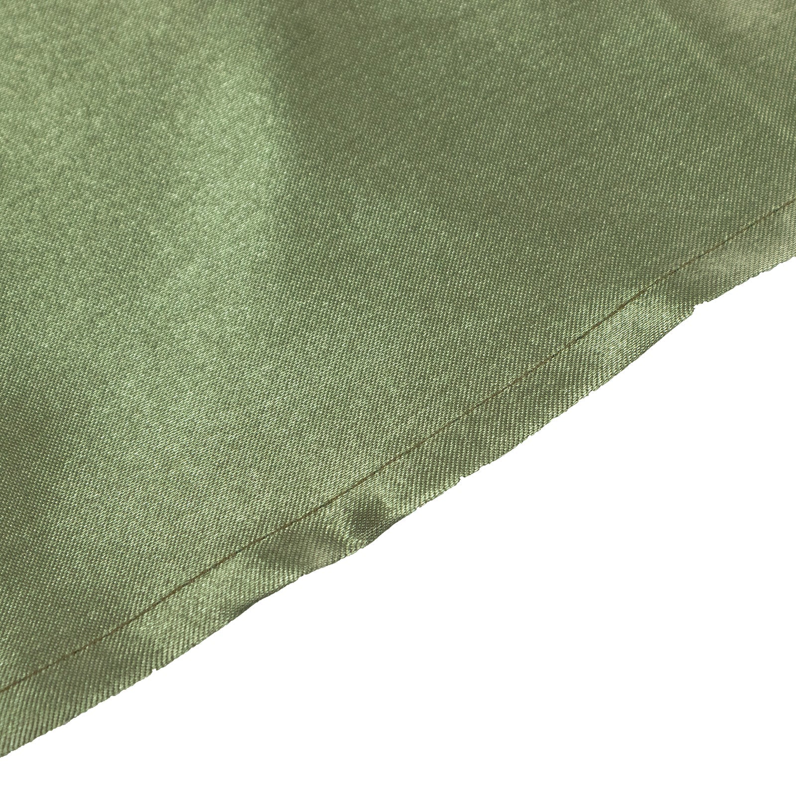 Satin 132" Round Tablecloth Dusty Sage Green - Stylish Seamless Table Cover
