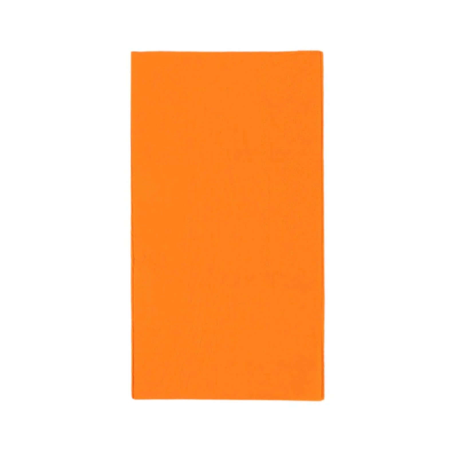 50-Pack Paper Napkins Soft Orange - Disposable 2-Ply Cocktail and Beverage Napkins for Weddings