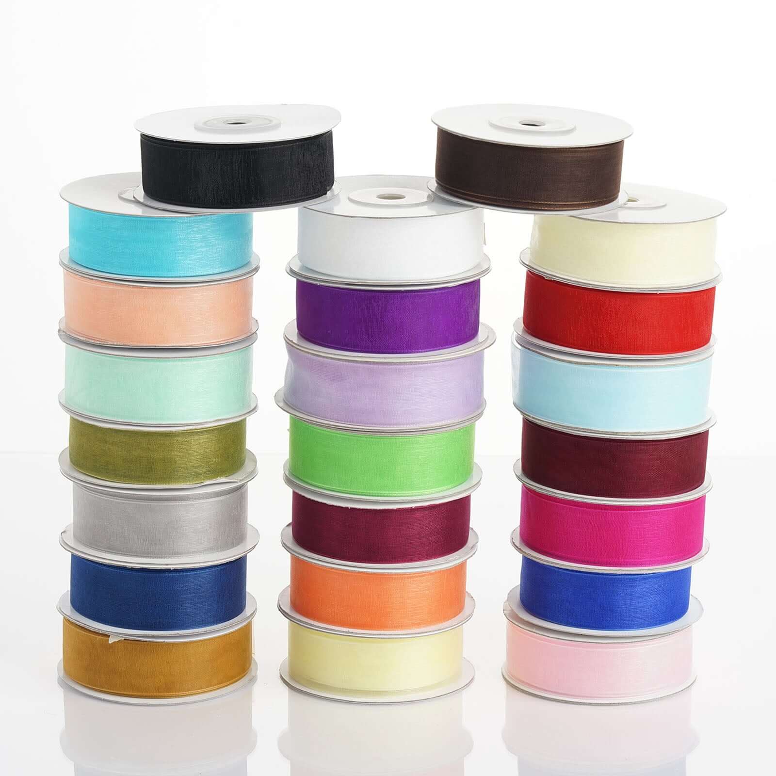 25 Yard 7 8" DIY Orange Organza Ribbon With Mono Edge - Clearance SALE
