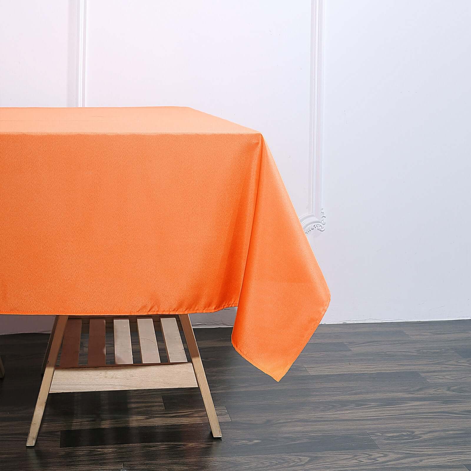 Polyester Square 70"x70" Tablecloth Orange - Wrinkle-Resistant & Durable Table Cover