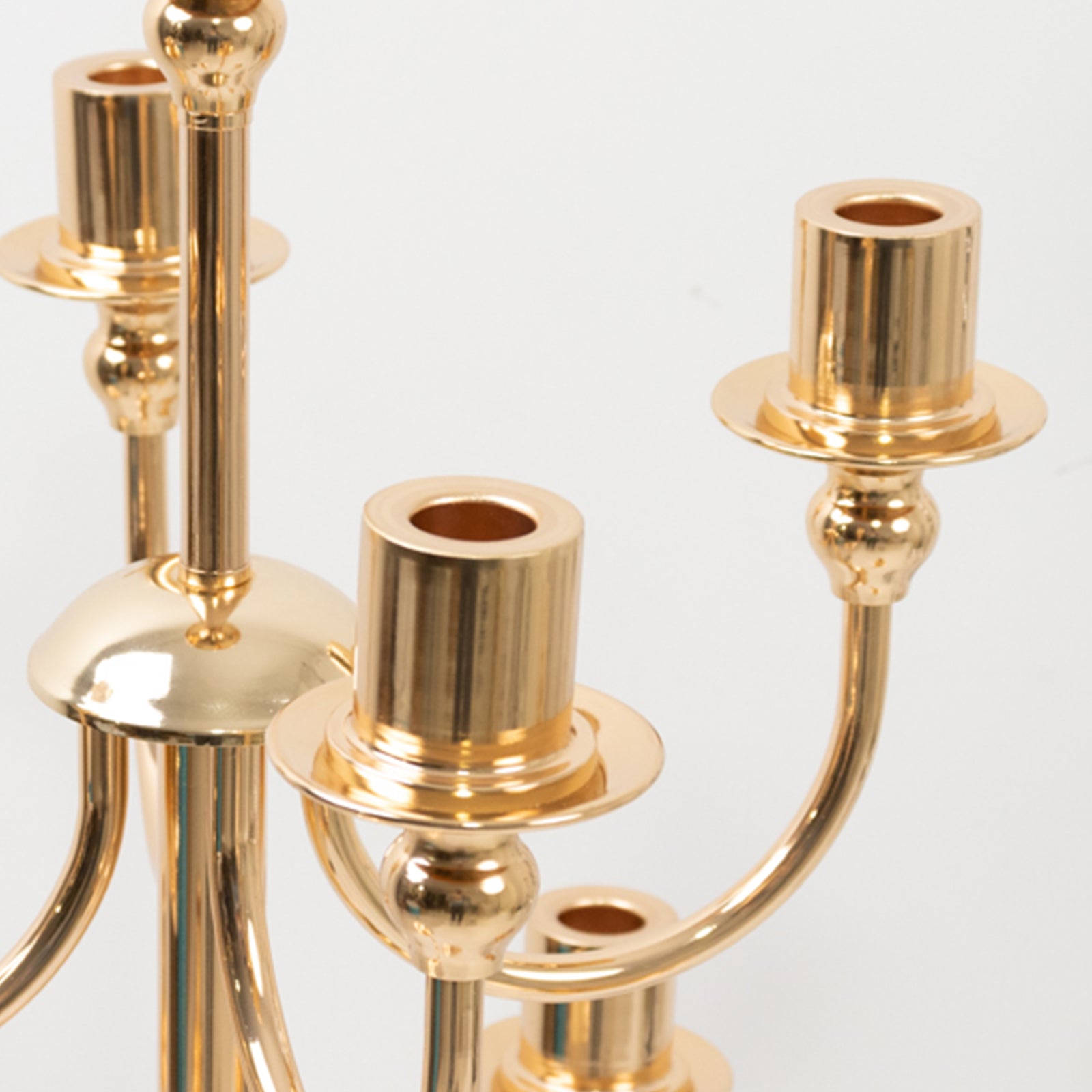 Metal Floor Candelabra Candle Holder, 9-Arm Vintage Taper Stand Gold Table Centerpiece for Weddings & Parties 46" Tall
