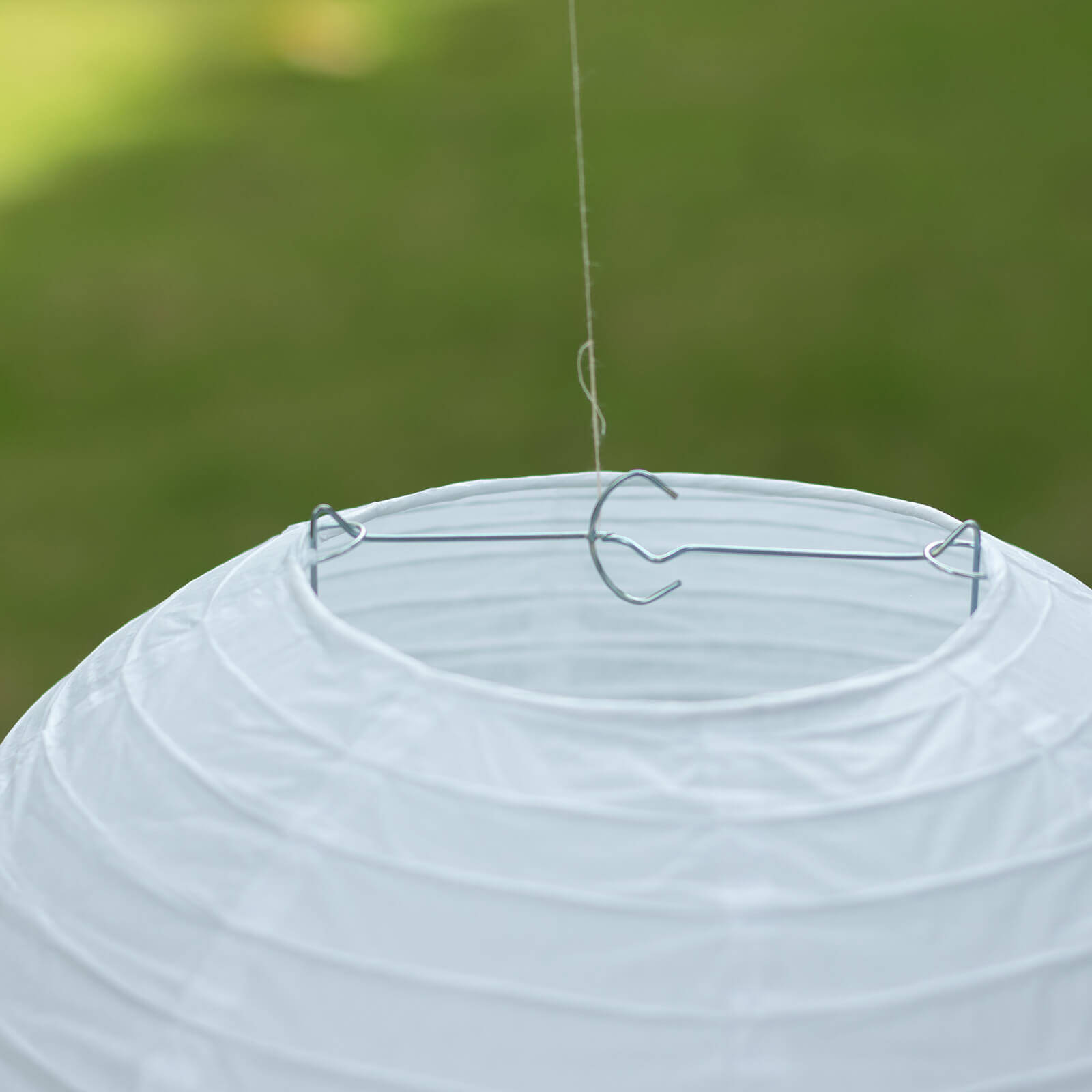 Set of 8 White Hanging Paper Lanterns, Decorative Round Chinese Sky Lanterns, Assorted Sizes  - 6",8",10",14"