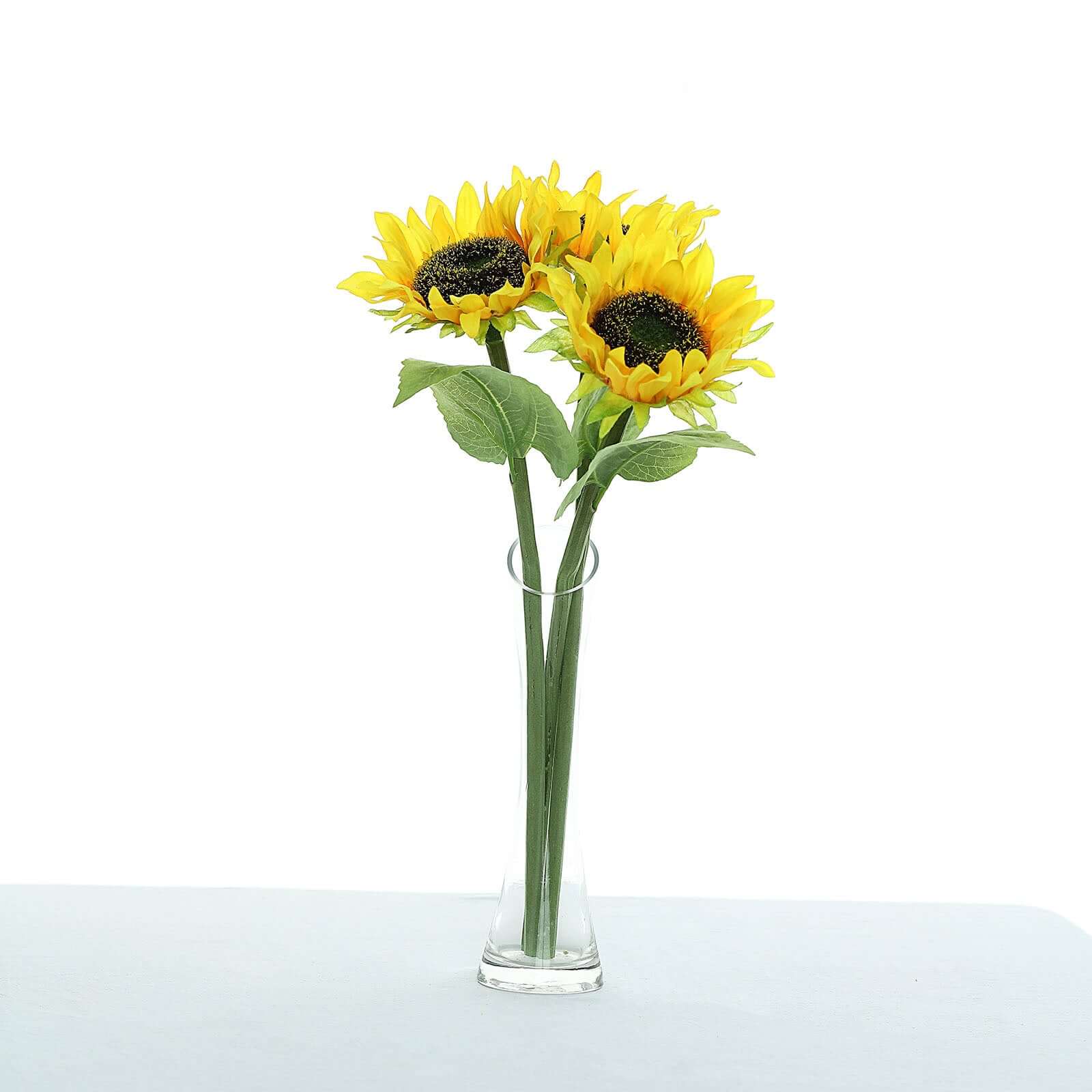 3 Stems 17" Yellow Artificial Silk Sunflower Flower Bouquet Branches