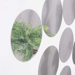 12 Pack Round Acrylic Mirror Wall Stickers, 16" Removable Wall Decals For Home Decor
