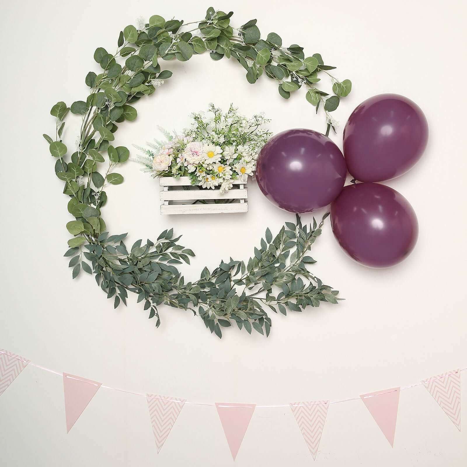 25 Pack 12" Matte Pastel Eggplant Helium or Air Latex Party Balloons