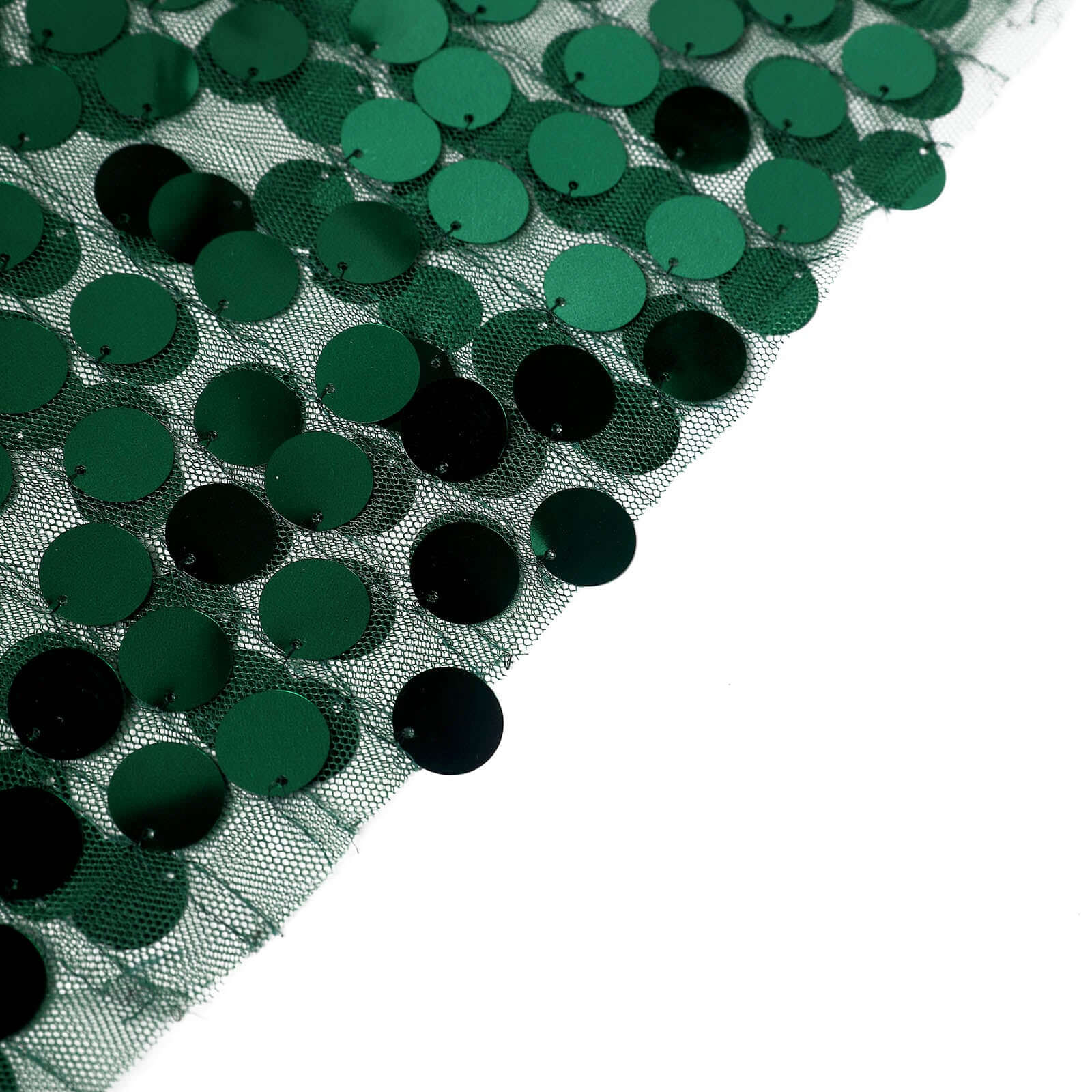 5 Pack Big Payette Sequin 13"x10" Chair Sash Bands Hunter Emerald Green - Stylish Glittering Decor for Weddings & Gatherings