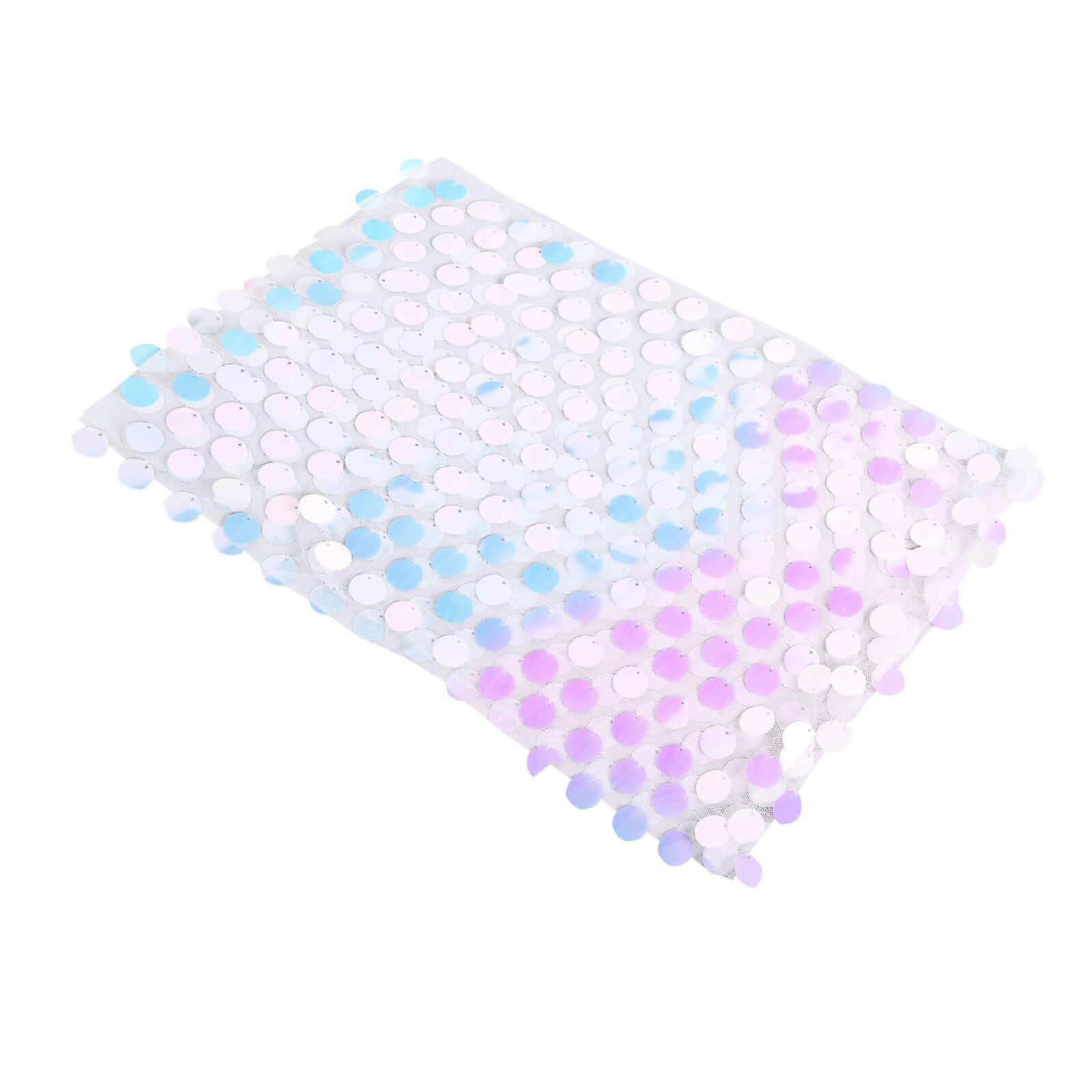 5 Pack 13"x10" Iridescent Blue Big Payette Sequin Chair Sash Bands