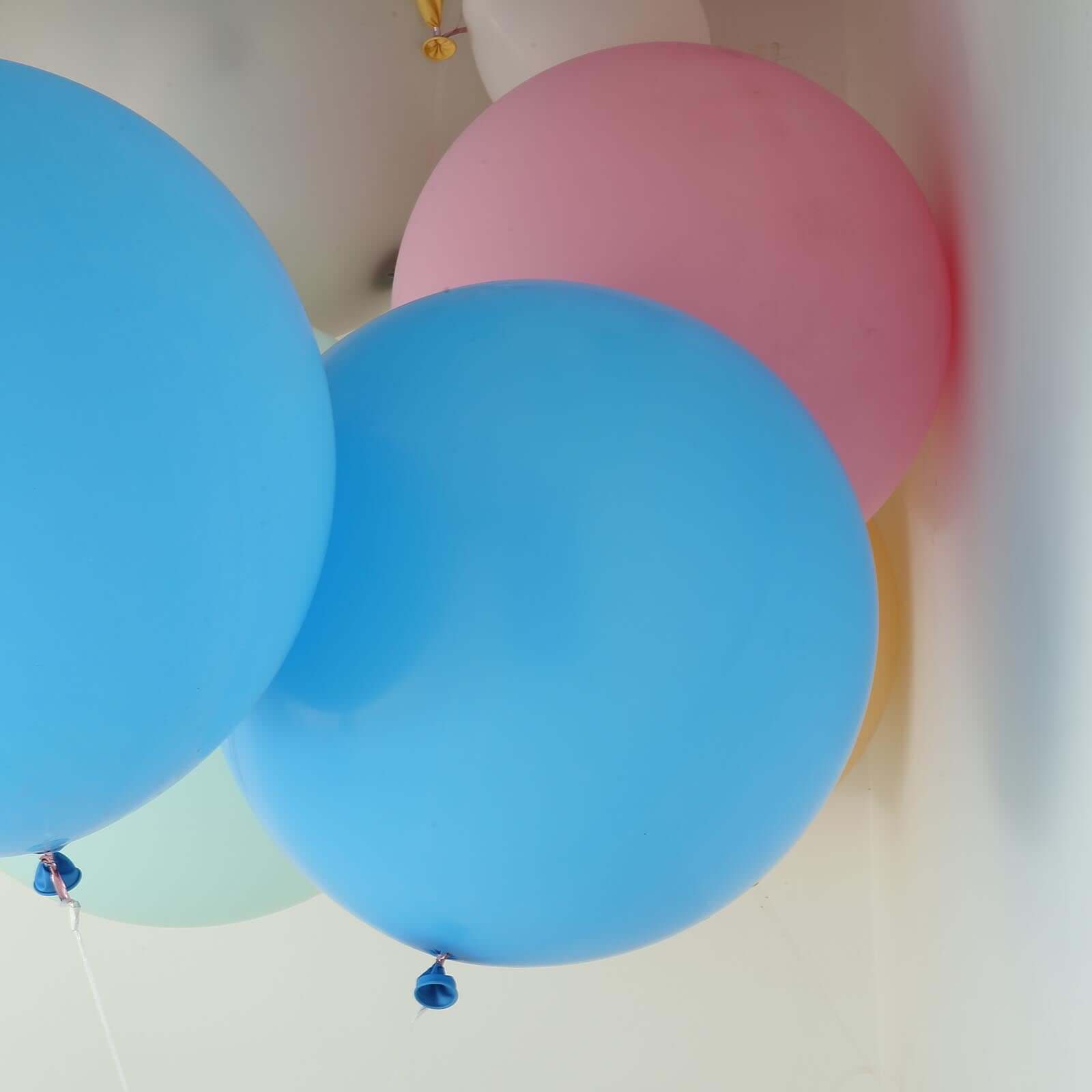 2 Pack 32" Large Matte Pastel Light Blue Helium Air Premium Latex Balloons