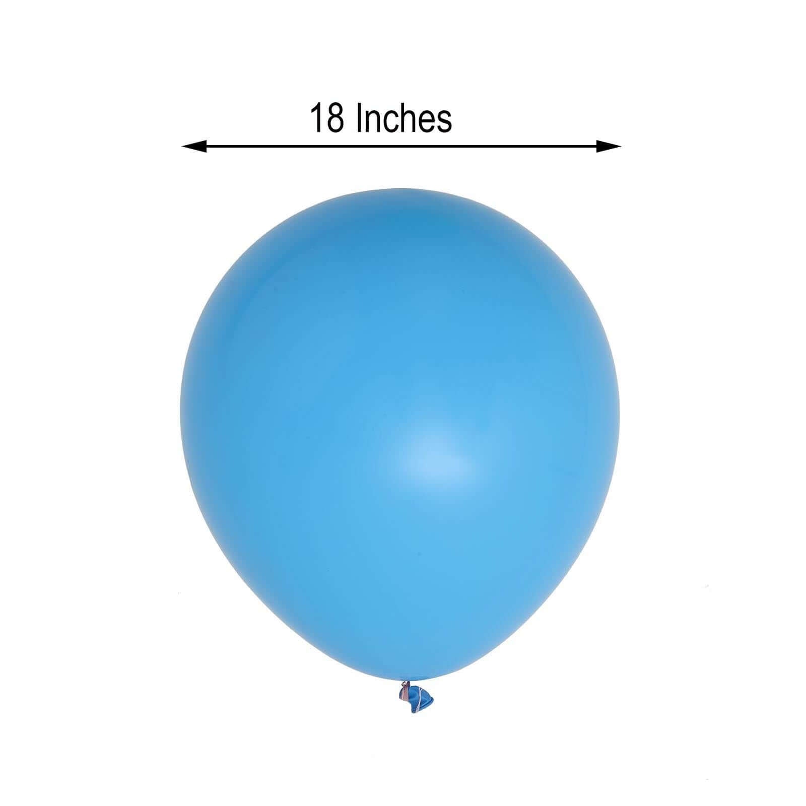 10 Pack 18" Matte Pastel Light Blue Helium or Air Latex Party Balloons