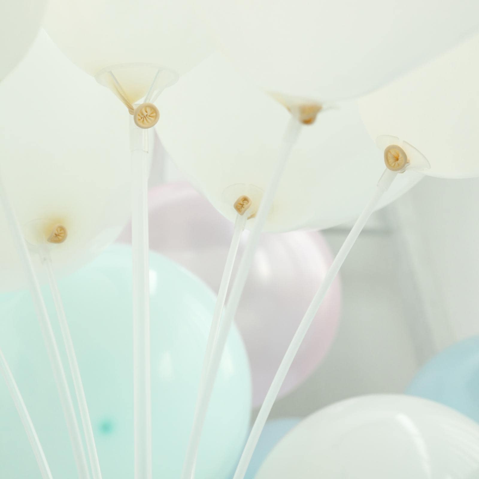 2 Pack Clear Balloon Centerpieces Holder, 30" Table Top Balloon Stand Stick Kit