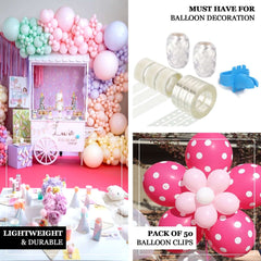 Set of 4 Balloon Arch Kit - Decorating Strips, Balloon Tie Tool, Glue Dots and Curling Ribbon for Party Decorations