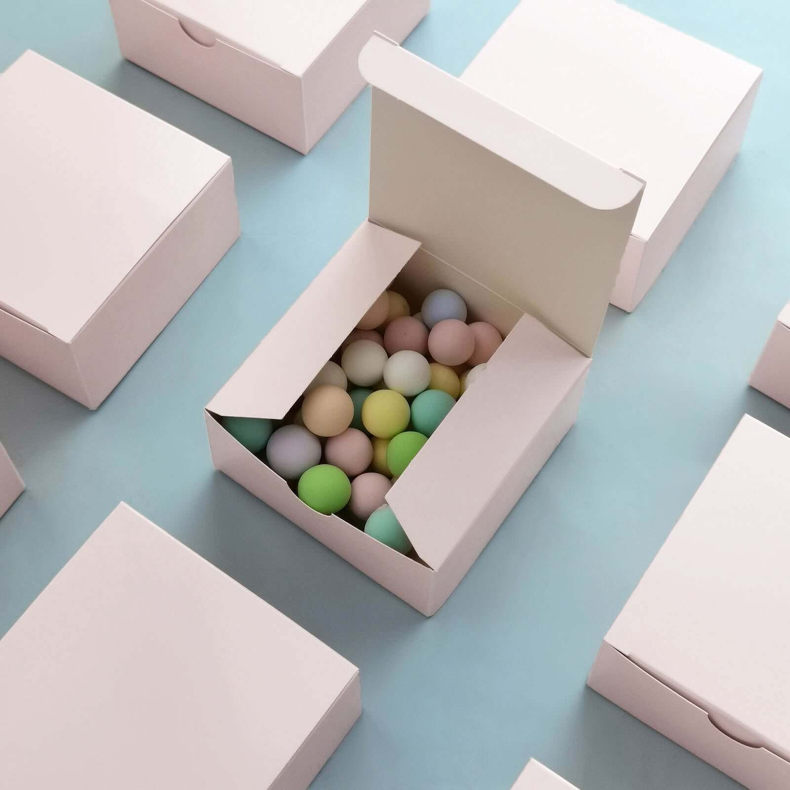 100 Pack 4"x4"x2" Blush Cake Cupcake Party Favor Gift Boxes, DIY