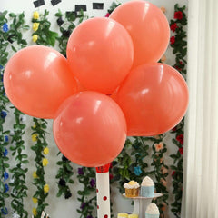 25 Pack 10" Matte Pastel Coral Helium or Air Latex Party Balloons