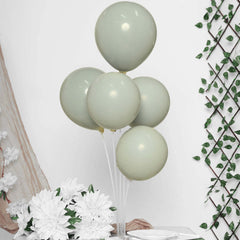 25 Pack 10" Matte Gray Double Stuffed Prepacked Latex Party Balloons