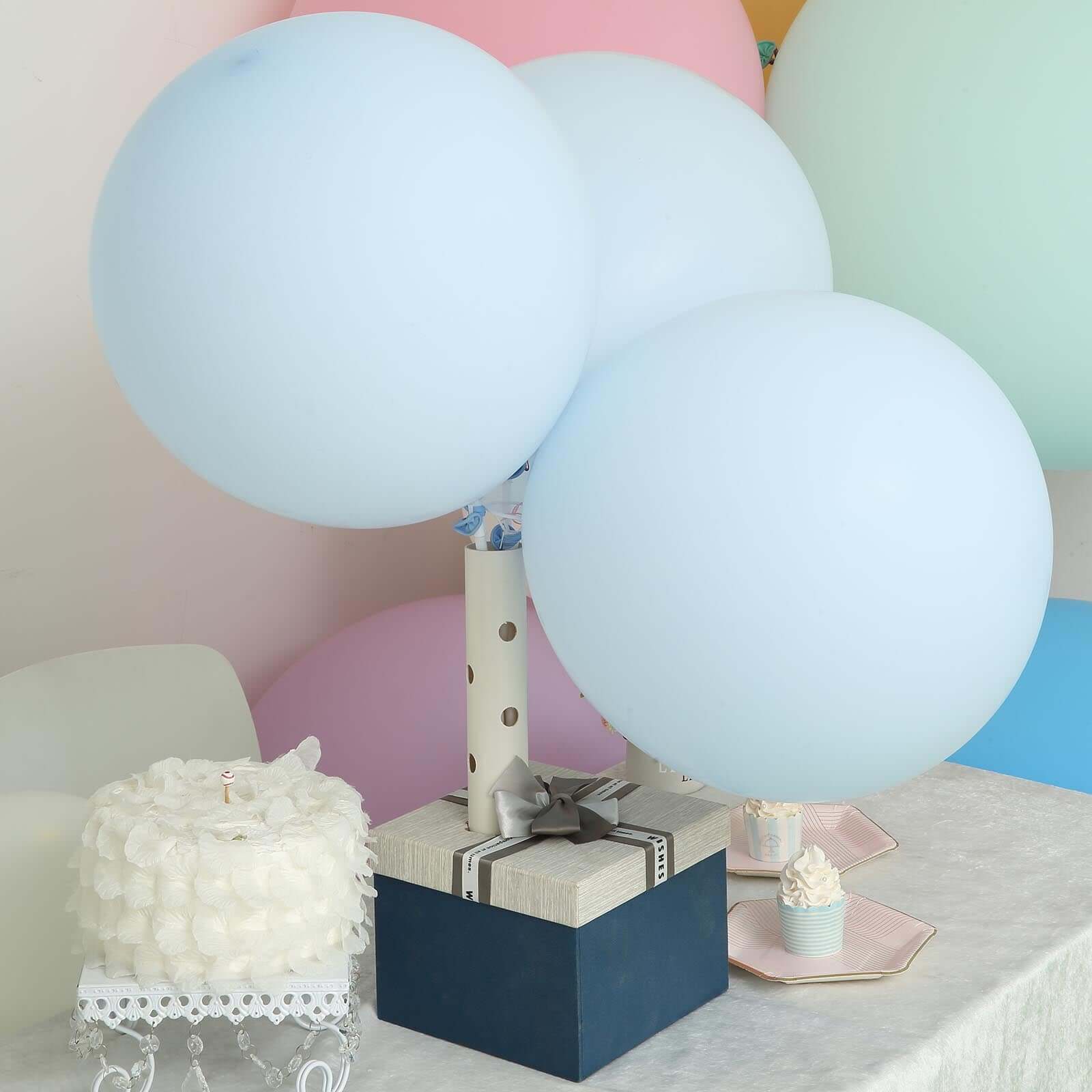 10 Pack 18" Matte Pastel Ice Blue Helium or Air Latex Party Balloons