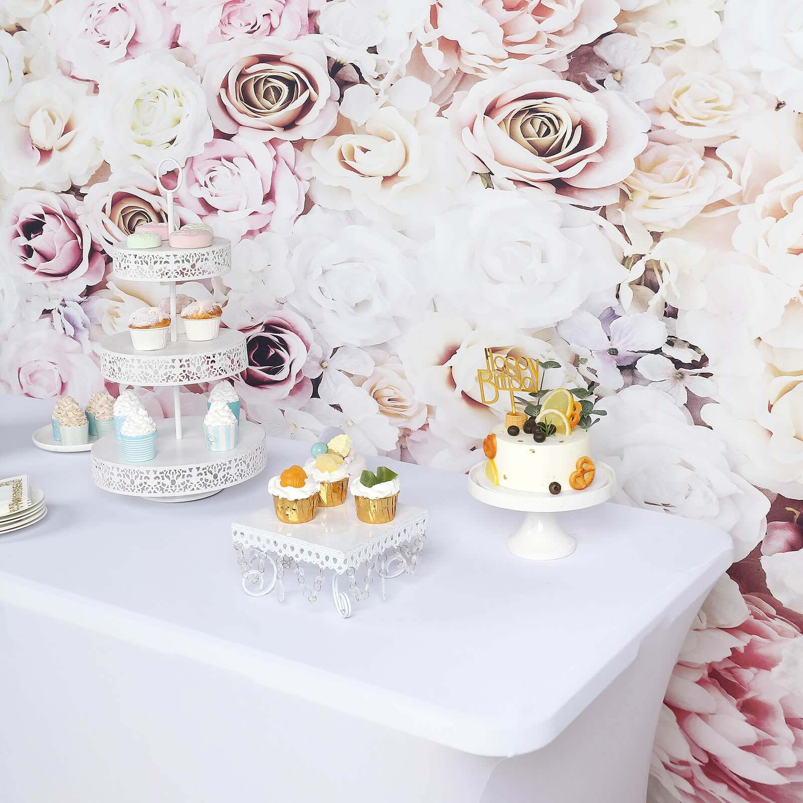 8ftx8ft Colorful Rose Flowers Floral Print Vinyl Photography Backdrop