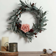 14" Black Metal Wire Wreath Frame, Wreath Ring