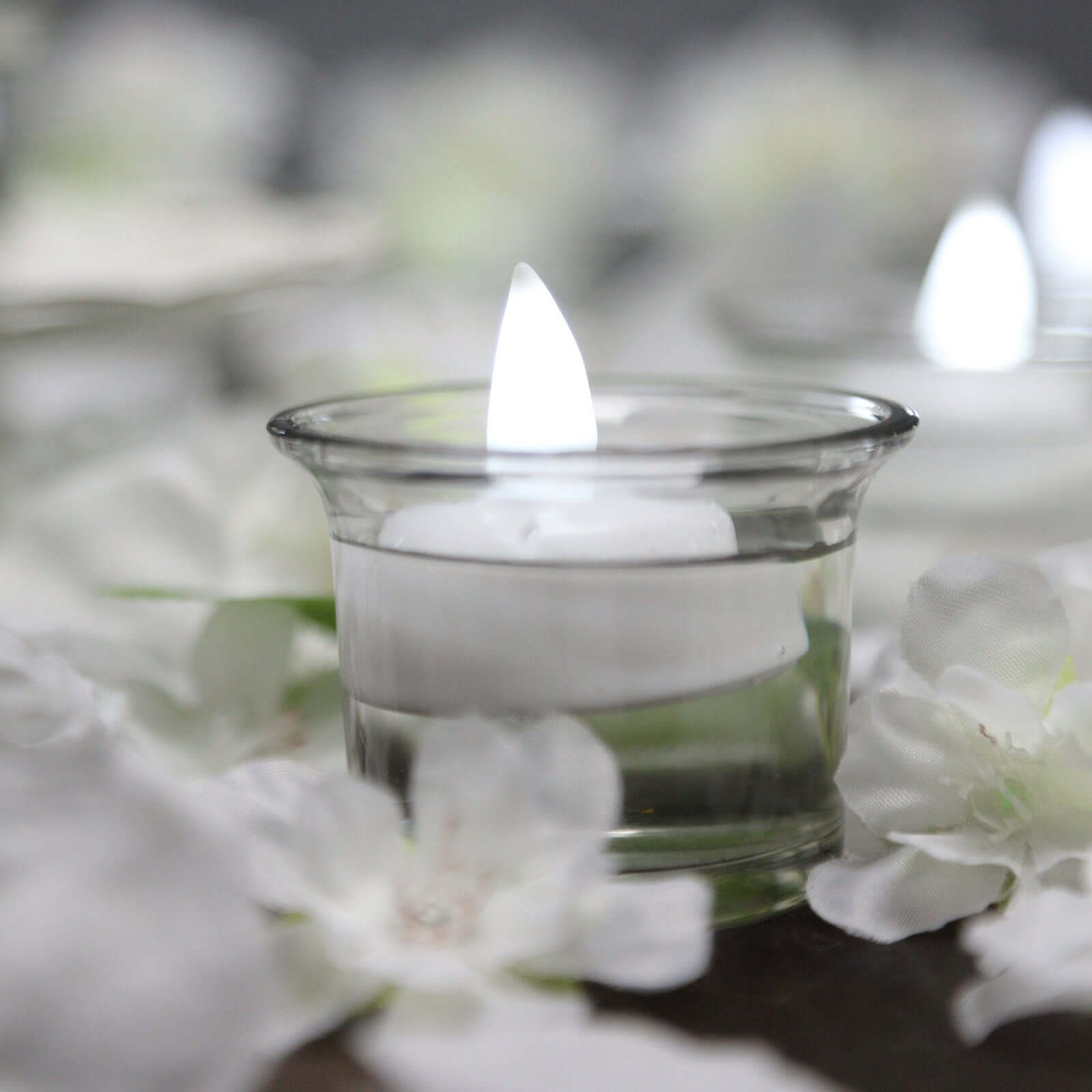 12-Pack Tealight Candles Flameless Design White - Waterproof Floating LED Lighting