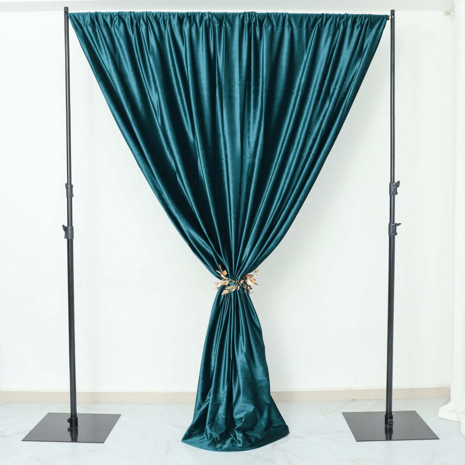 8ftx8ft Peacock Teal Premium Smooth Velvet Event Curtain Drapes, Privacy Backdrop Event Panel with Rod Pocket
