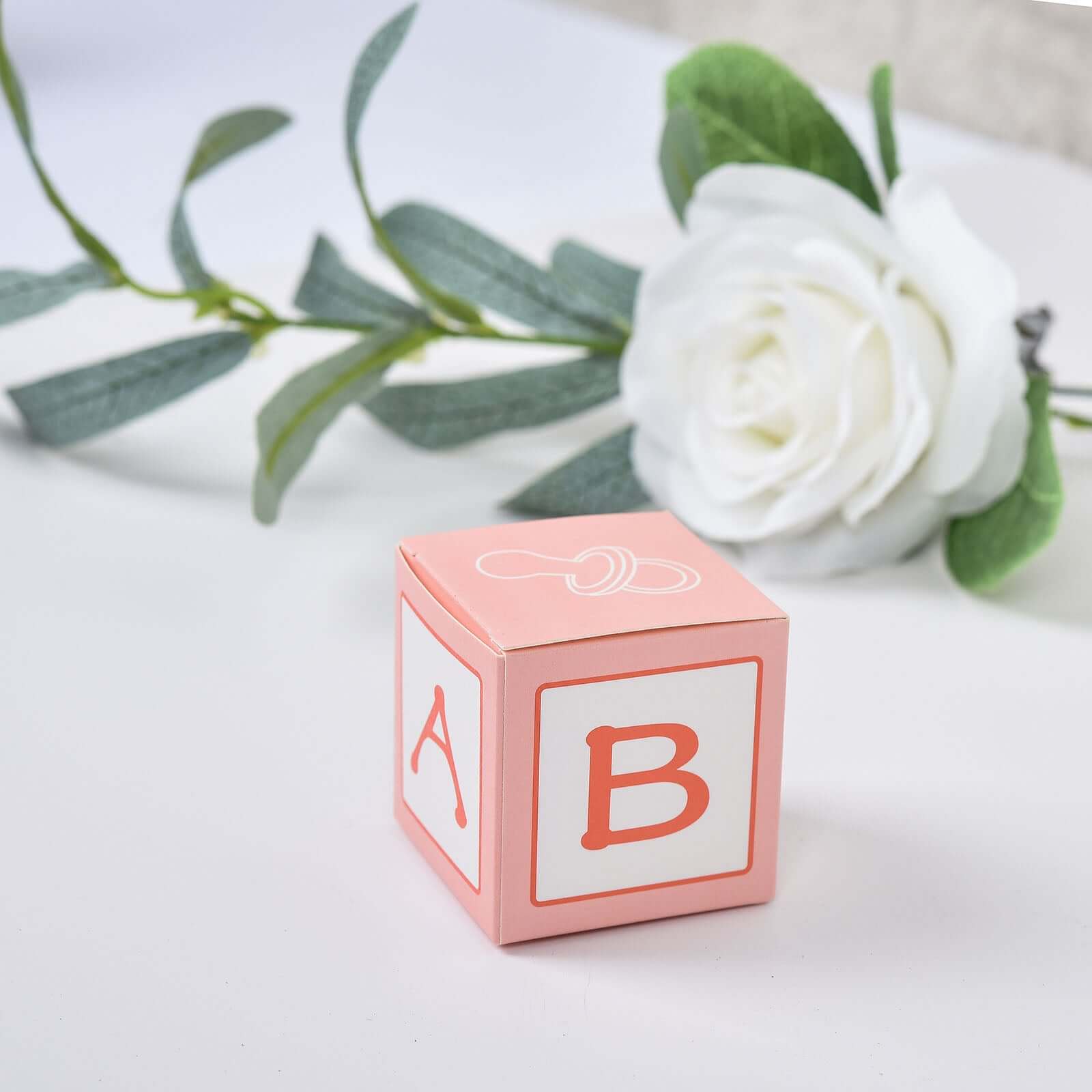 25 Pack 2" Pink Baby Shower Party Favor Candy Gift Boxes
