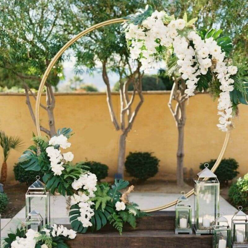 36" Gold Heavy Duty Metal Hoop Wreath, Floral Hoop