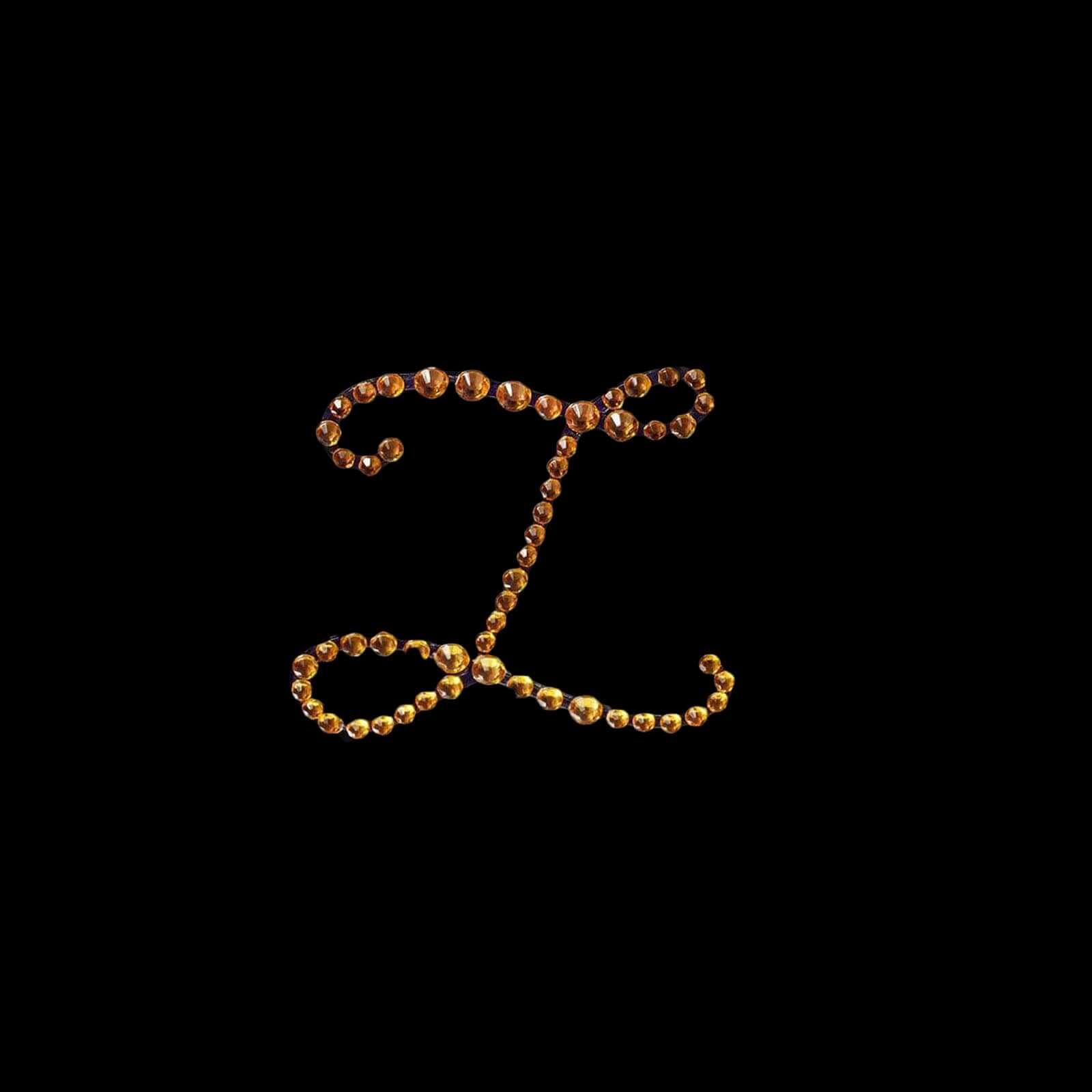 12 Pack 1.5" Gold Rhinestone Monogram Letter Jewel Sticker Self Adhesive DIY Diamond Decor - L