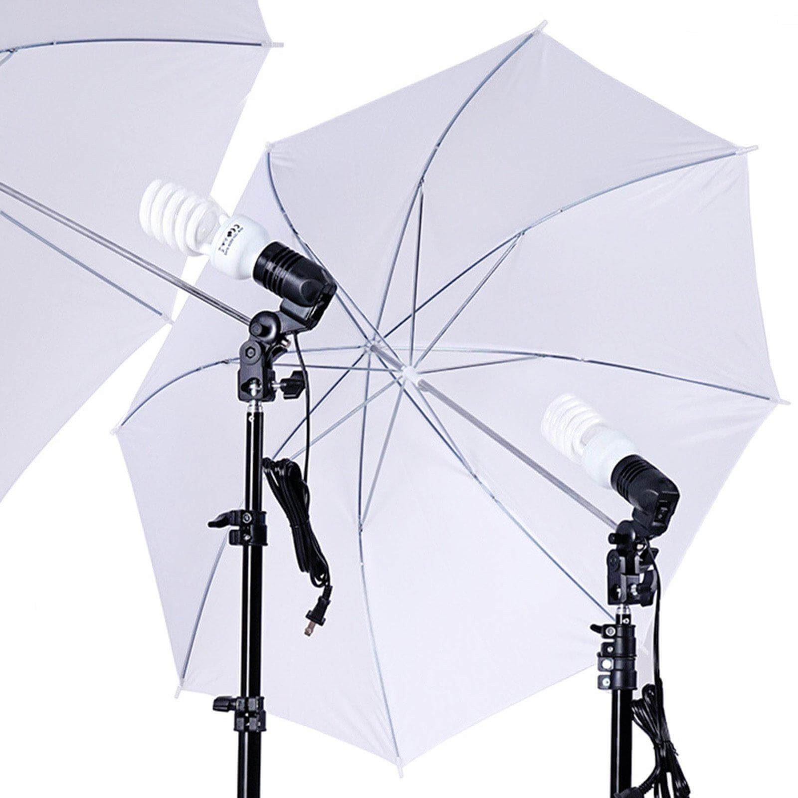 7ft Photo Studio 600W Day Light White Umbrella Continuous Lighting Kit
