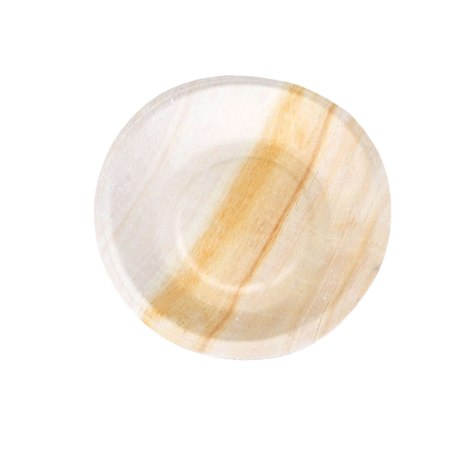 25-Pack Birchwood 6" Round Dessert, Appetizer Plates - Natural Eco Friendly Wooden Disposable Plates for Farmhouse-Style Events, Parties & Gatherings