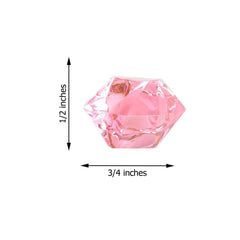 300 Pcs Acrylic Ice Bead Vase Fillers Large Pink - Stylish DIY Craft Crystals for Event Decor & Wedding Tables