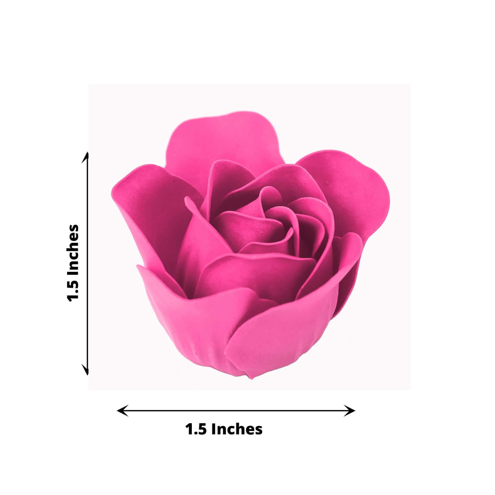 4 Pack 24 Pcs Fuchsia Scented Rose Soap Heart Shaped Party Favors With Gift Boxes And Ribbon
