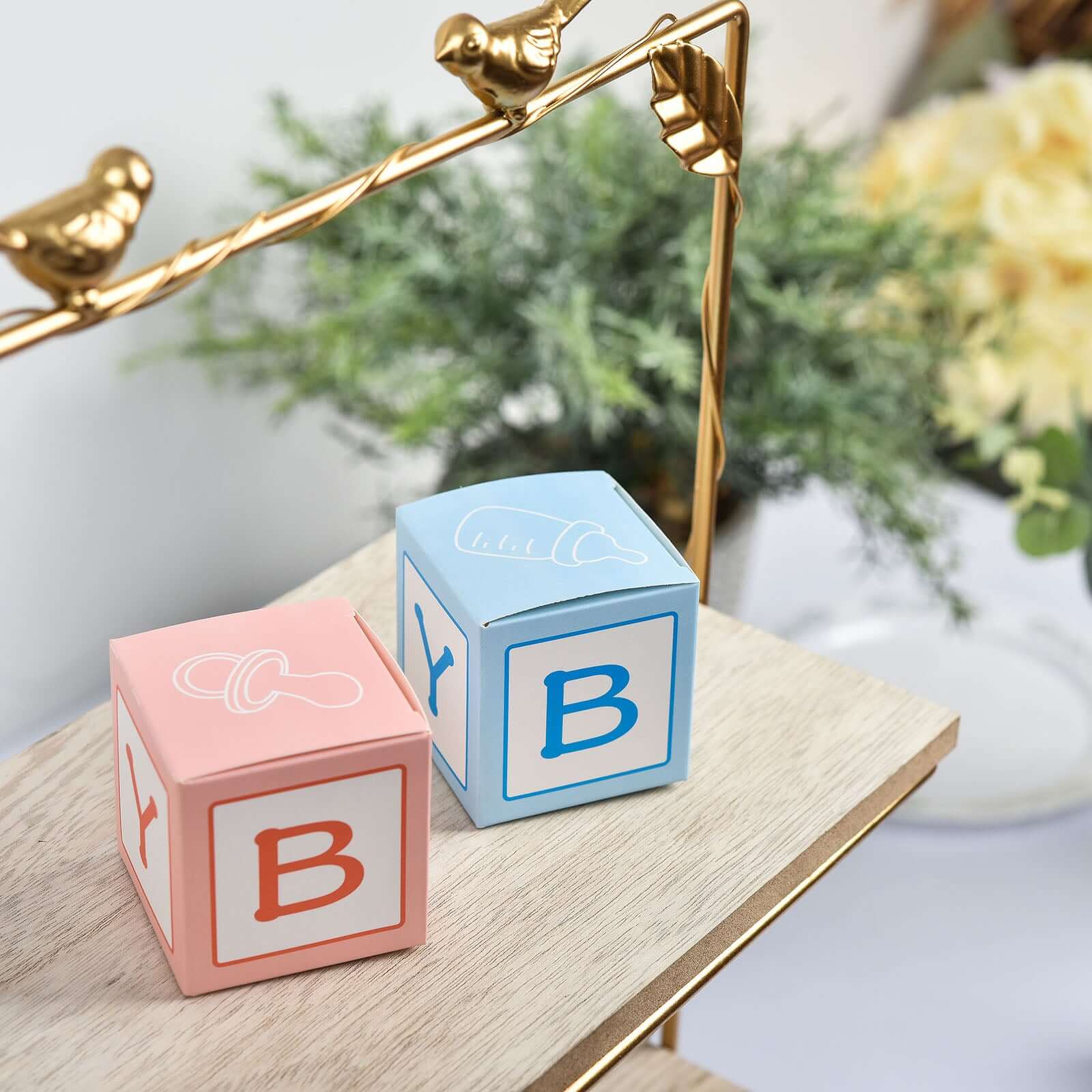 25 Pack 2" Pink Baby Shower Party Favor Candy Gift Boxes