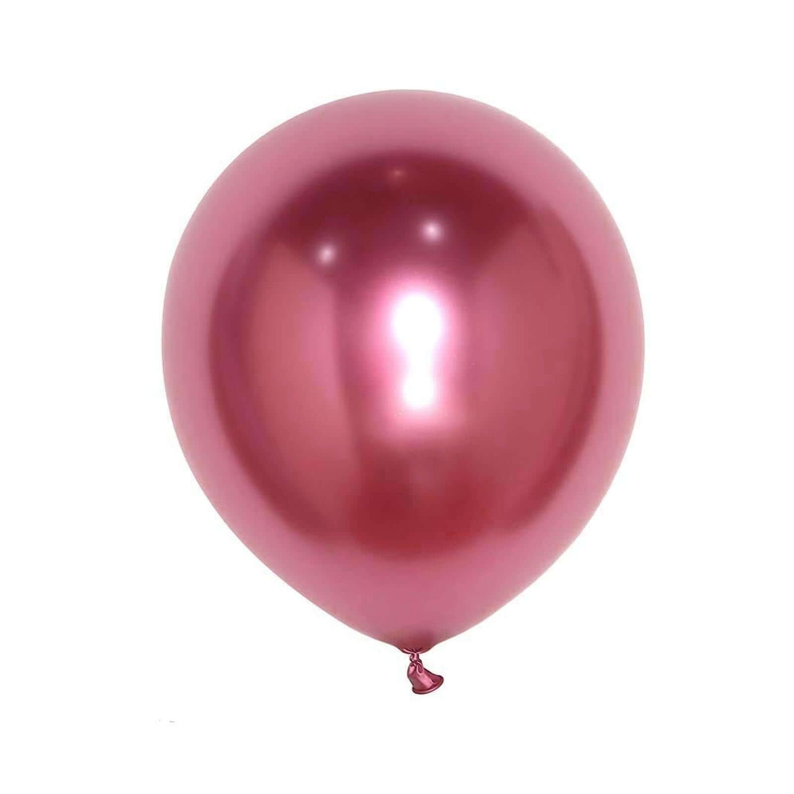25 Pack 12" Metallic Chrome Pink Latex Helium or Air Party Balloons