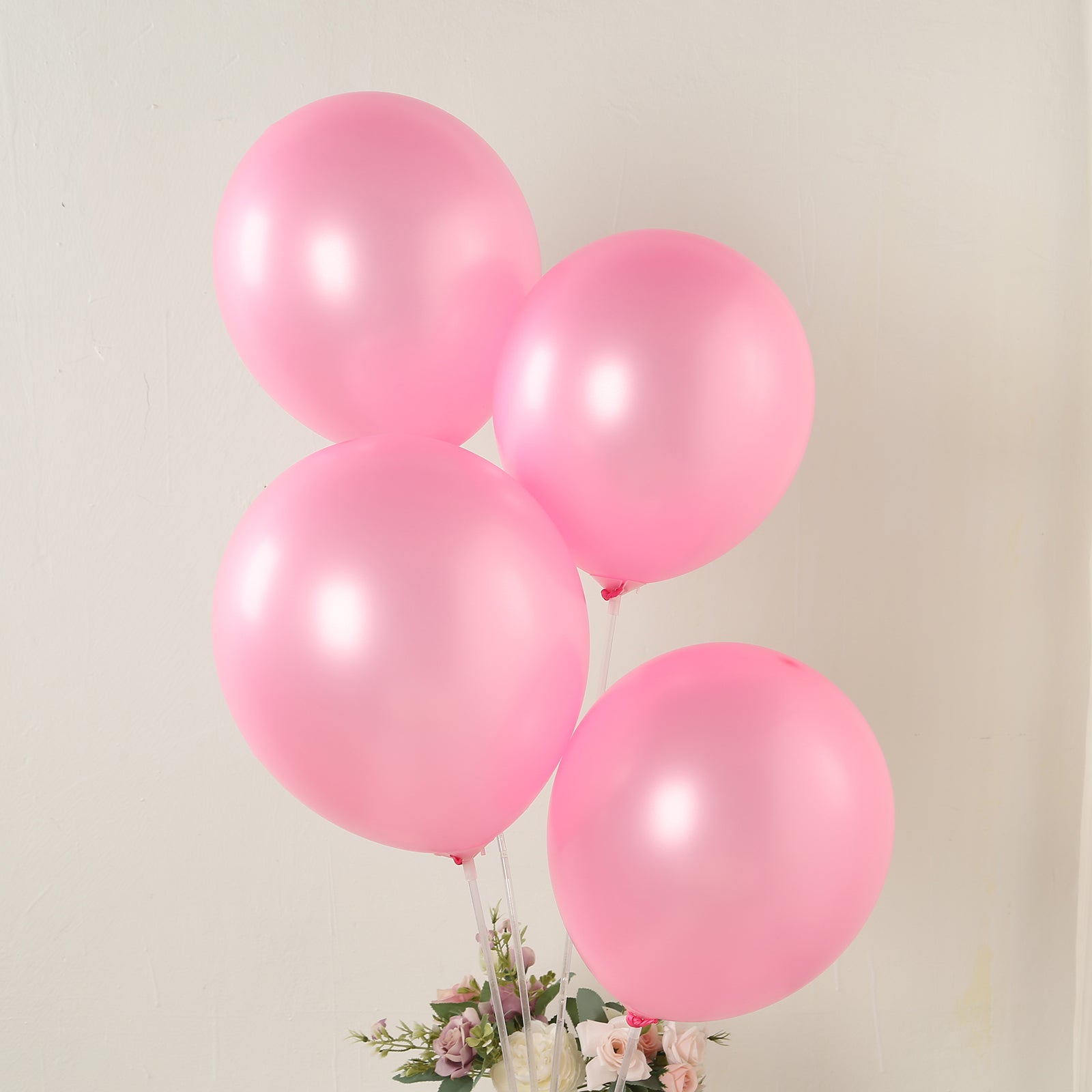 50 Pack Pink Biodegradable Balloons, 12" Thickened Extra Strong Eco-friendly Latex Helium Party Balloons